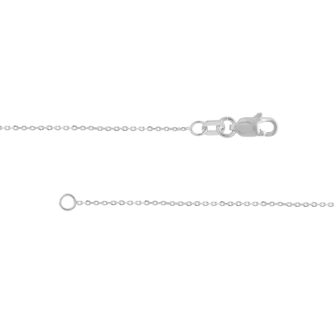 16" 0.8MM DIAMOND-CUT CABLE CHAIN NECKLACE | 10K WHITE GOLD | MZ000374-10B - Brownlee Jewelers