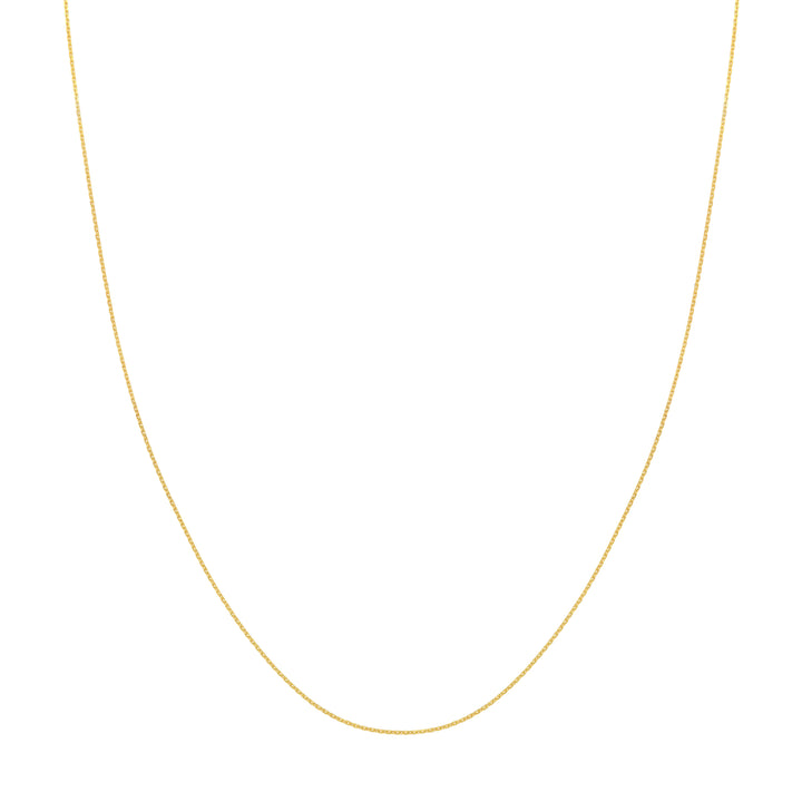 16" 0.8MM DIAMOND-CUT CABLE CHAIN NECKLACE | 10K YELLOW GOLD | MZ000374-10Y - Brownlee Jewelers
