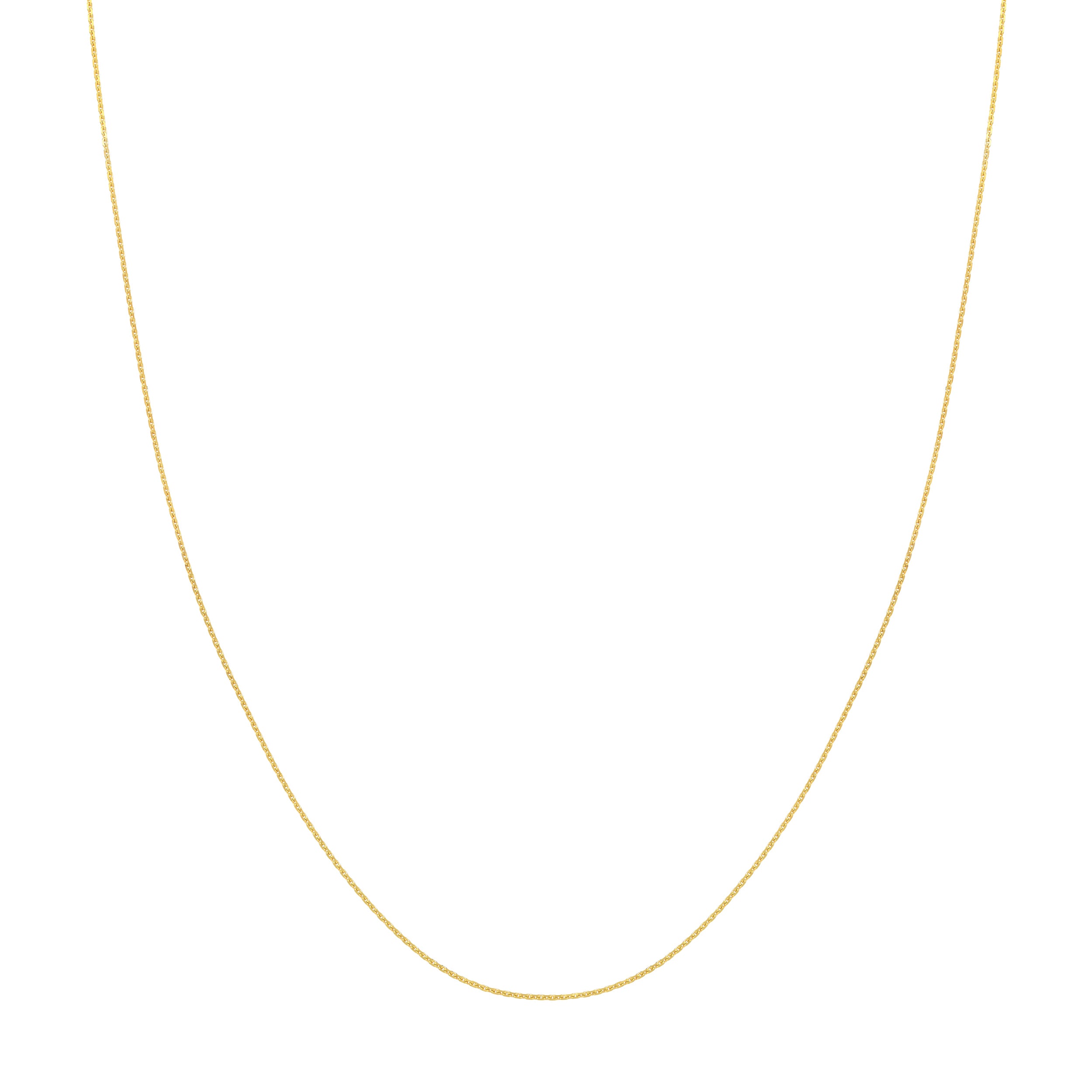 18" 0.8MM OPEN DIAMOND-CUT CABLE CHAIN NECKLACE | 10K YELLOW GOLD | MZ000374-10Y - Brownlee Jewelers