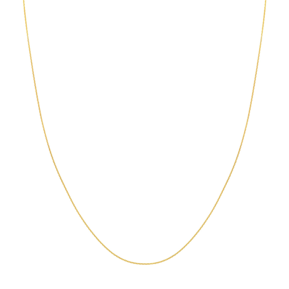 18" 0.8MM OPEN DIAMOND-CUT CABLE CHAIN NECKLACE | 10K YELLOW GOLD | MZ000374-10Y - Brownlee Jewelers