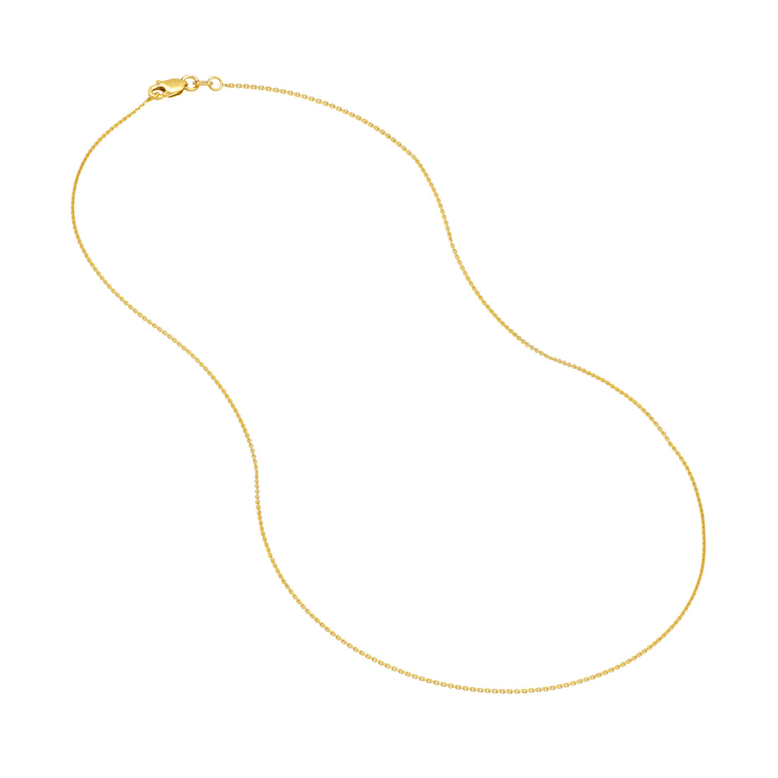 16" 0.8MM DIAMOND-CUT CABLE CHAIN NECKLACE | 10K YELLOW GOLD | MZ000374-10Y - Brownlee Jewelers