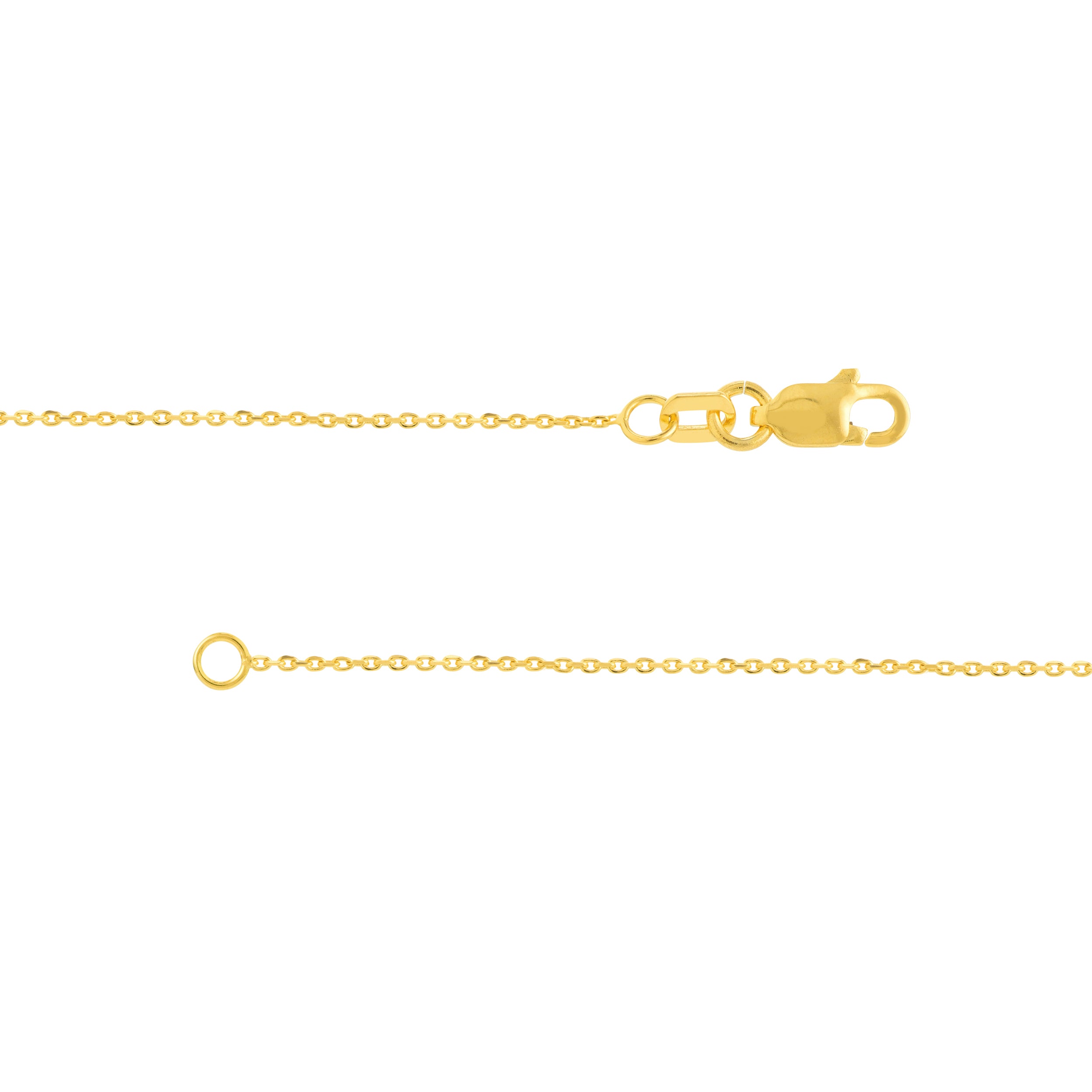 18" 0.8MM OPEN DIAMOND-CUT CABLE CHAIN NECKLACE | 10K YELLOW GOLD | MZ000374-10Y - Brownlee Jewelers