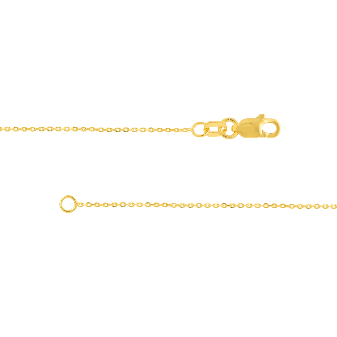 18" 0.8MM OPEN DIAMOND-CUT CABLE CHAIN NECKLACE | 10K YELLOW GOLD | MZ000374-10Y - Brownlee Jewelers