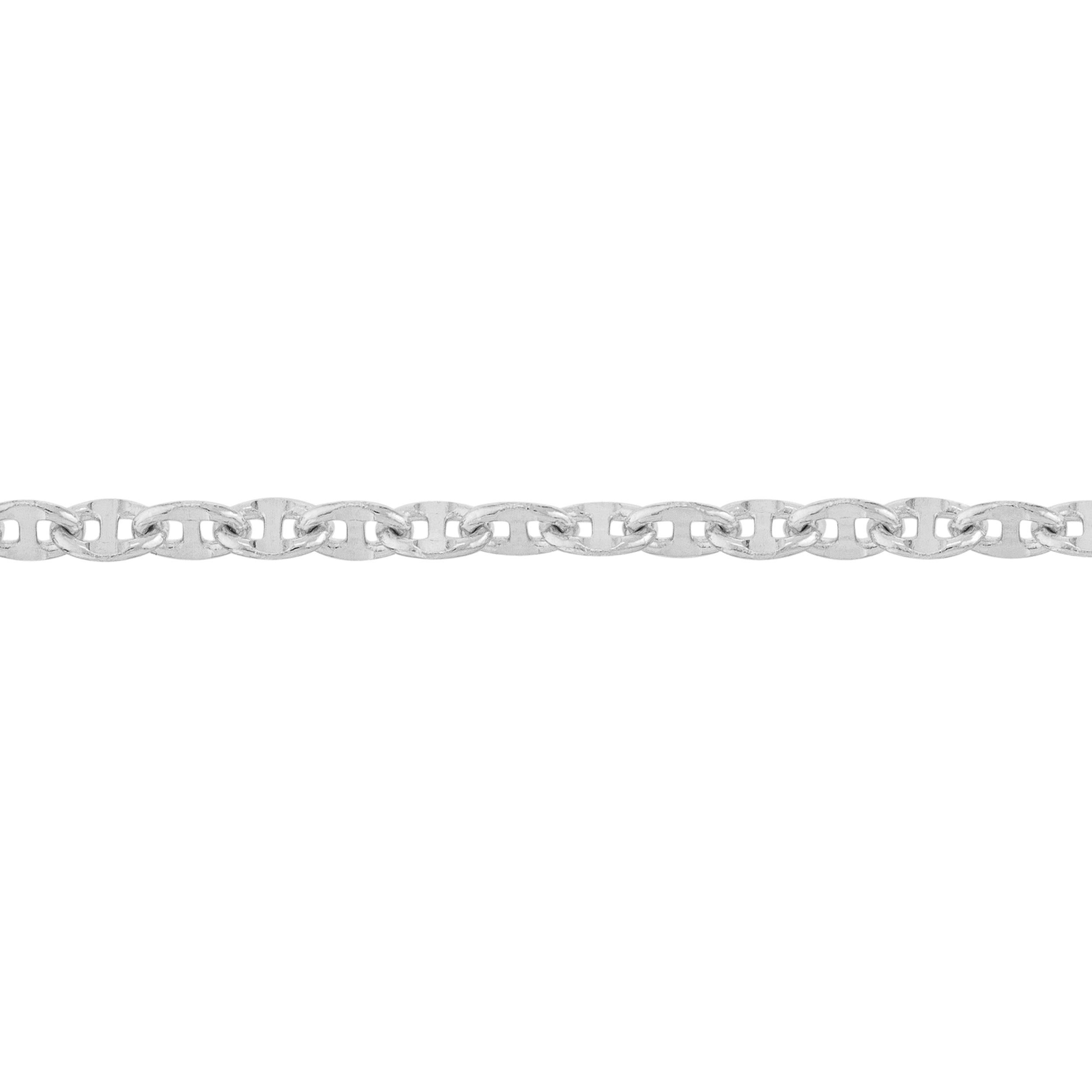 10" 2.65MM ANCHOR CHAIN ANKLET | 14K WHITE GOLD | MZ000485-14B - Brownlee Jewelers