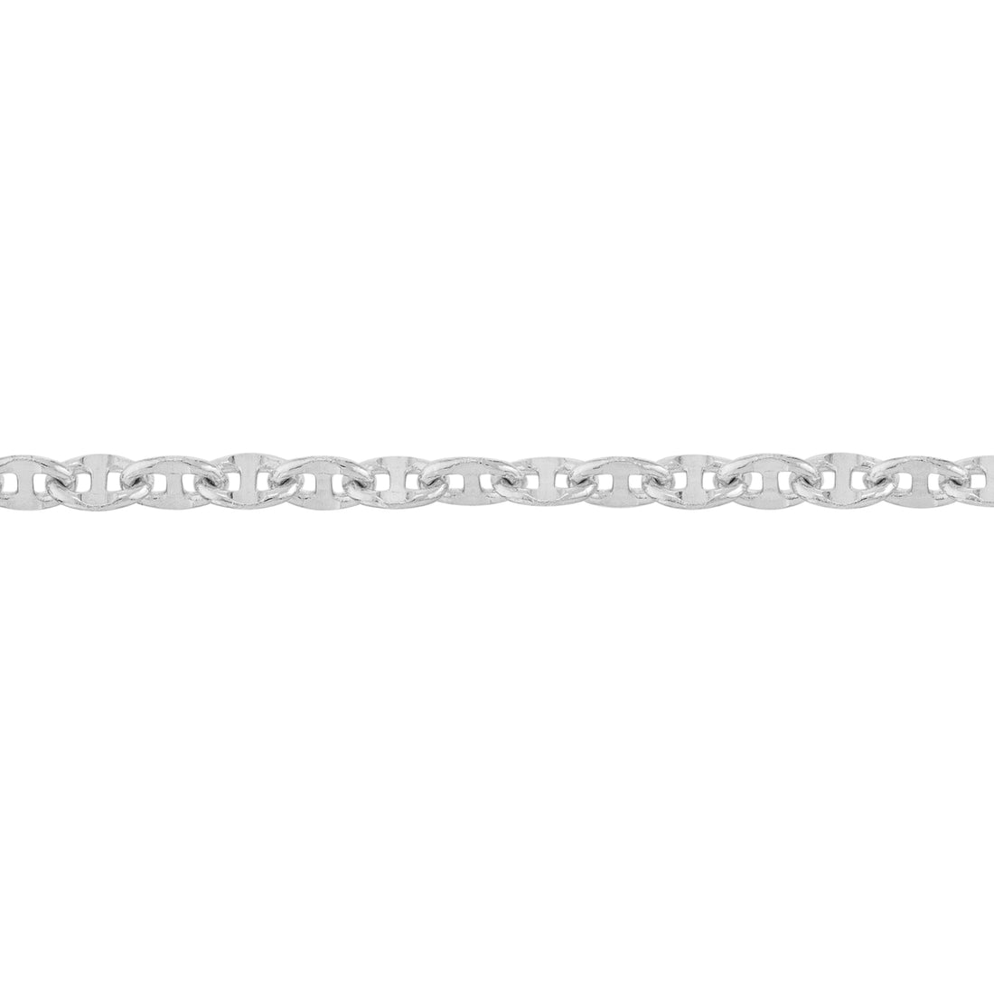 10" 2.65MM ANCHOR CHAIN ANKLET | 14K WHITE GOLD | MZ000485-14B - Brownlee Jewelers