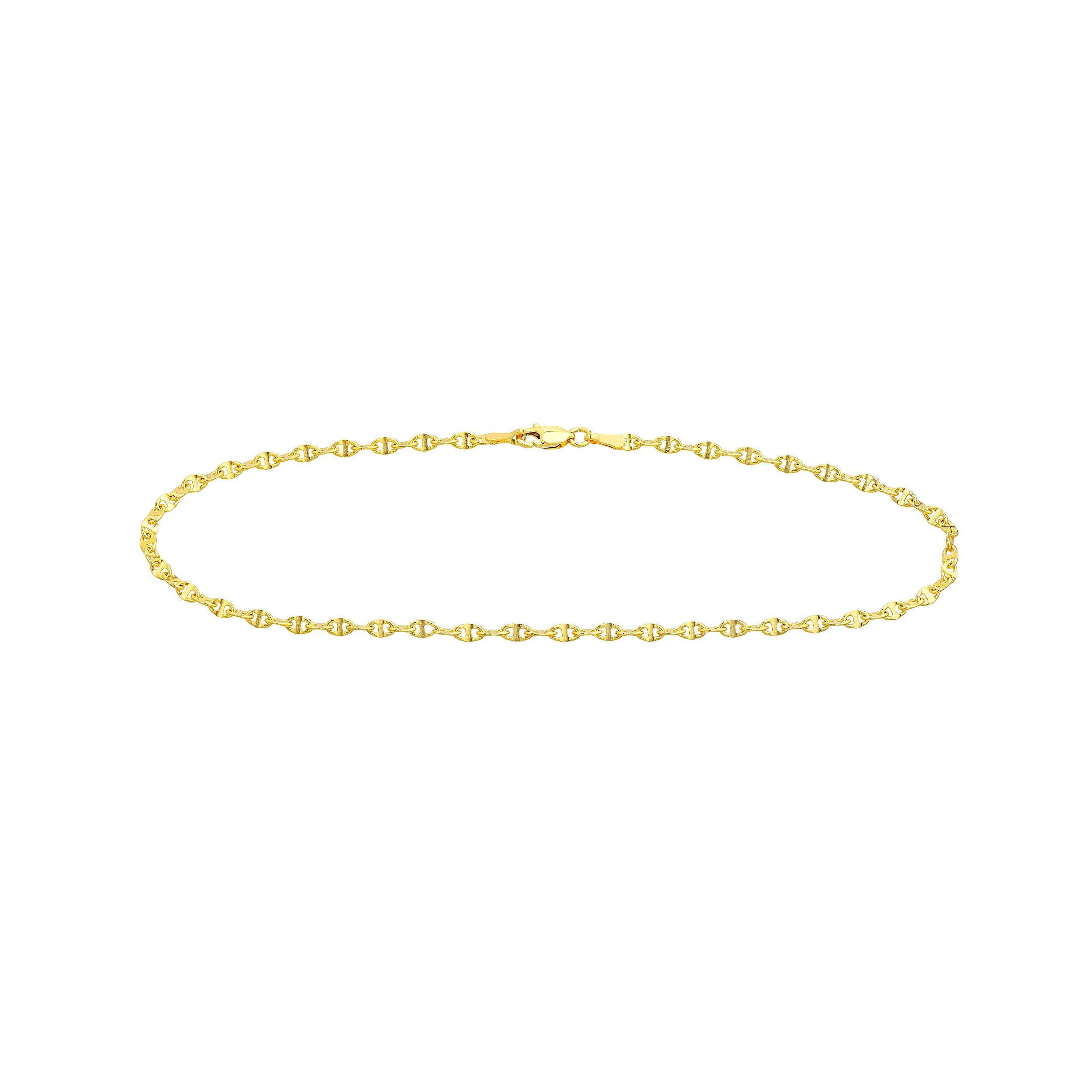 10" 2.65MM ANCHOR CHAIN ANKLET | 14K YELLOW GOLD | MZ000485-14Y - Brownlee Jewelers