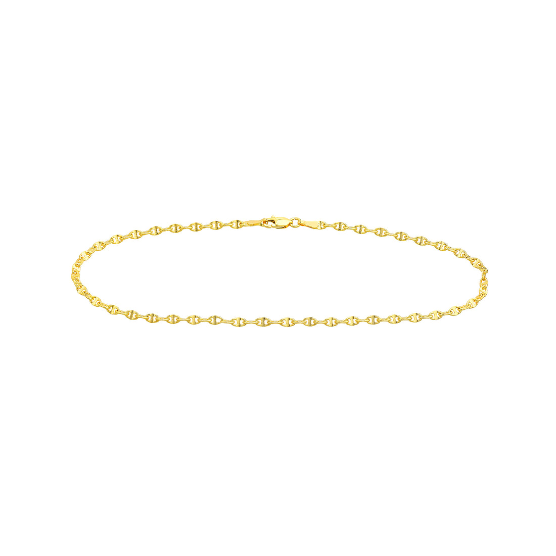 10" 2.65MM ANCHOR CHAIN ANKLET | 14K YELLOW GOLD | MZ000485-14Y - Brownlee Jewelers
