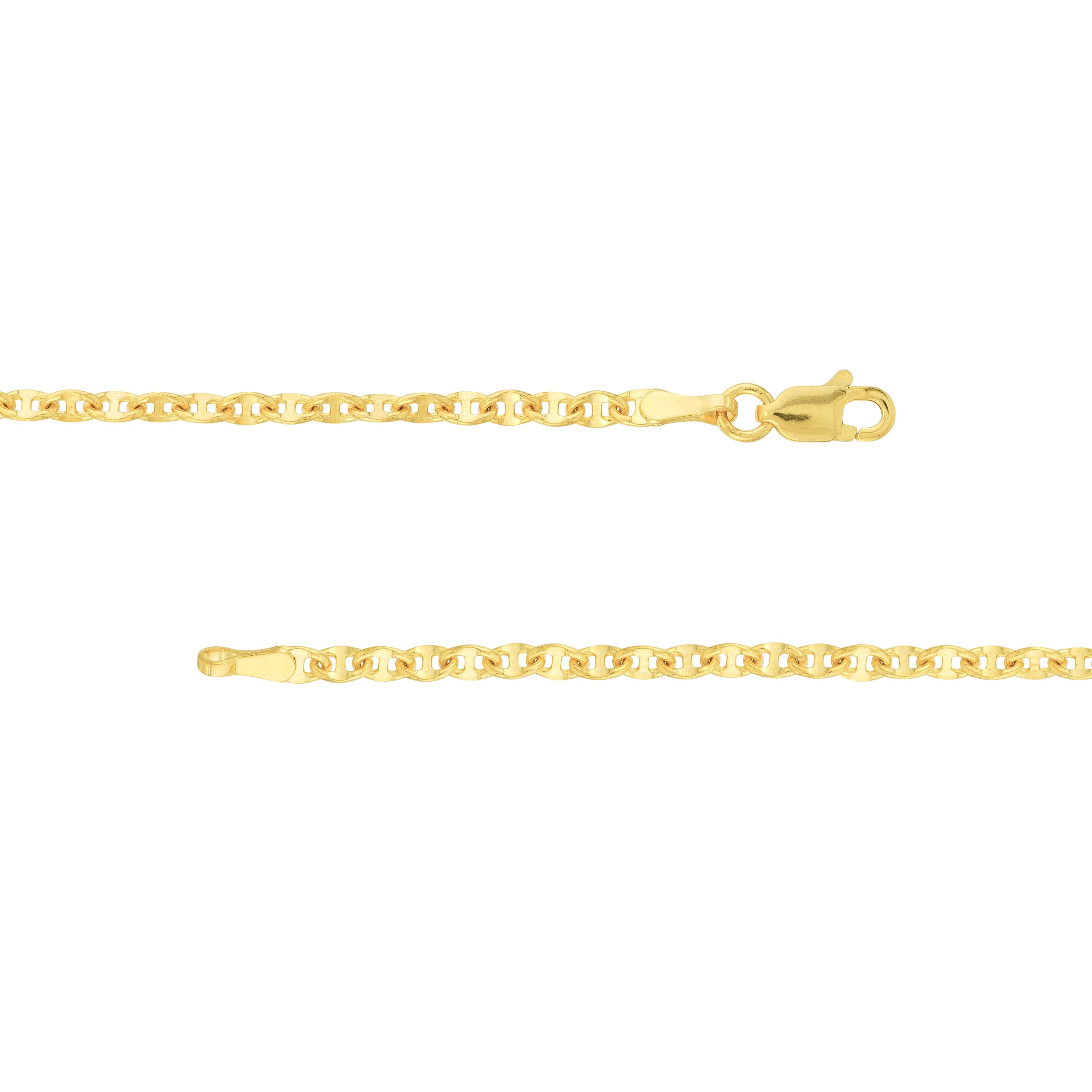 10" 2.65MM ANCHOR CHAIN ANKLET | 14K YELLOW GOLD | MZ000485-14Y - Brownlee Jewelers