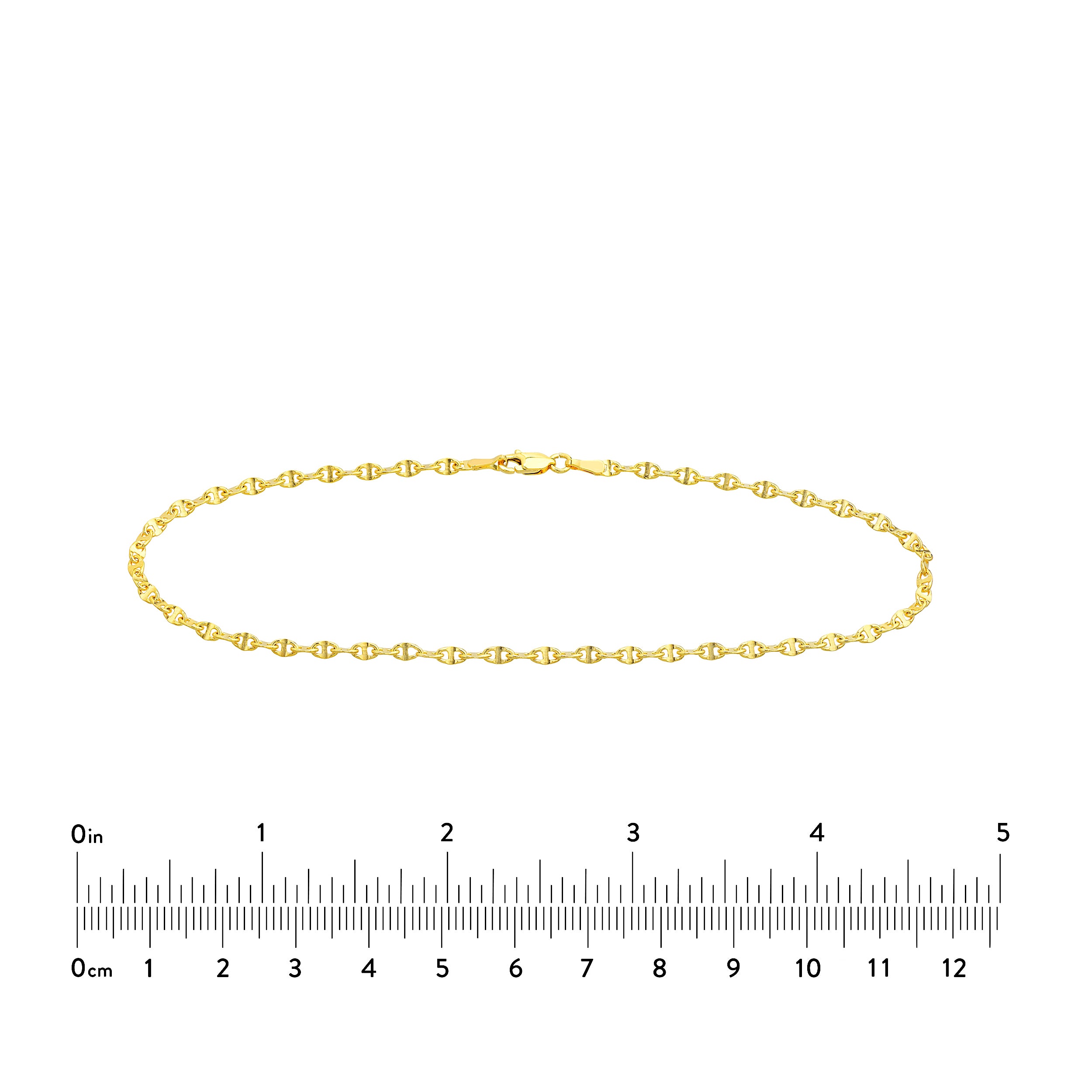 10" 2.65MM ANCHOR CHAIN ANKLET | 14K YELLOW GOLD | MZ000485-14Y - Brownlee Jewelers