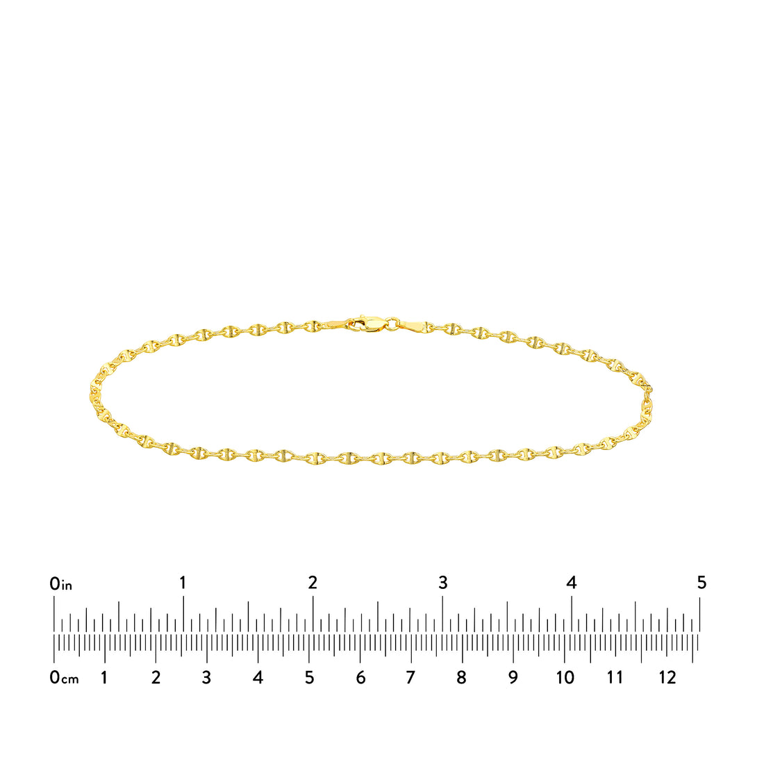 10" 2.65MM ANCHOR CHAIN ANKLET | 14K YELLOW GOLD | MZ000485-14Y - Brownlee Jewelers
