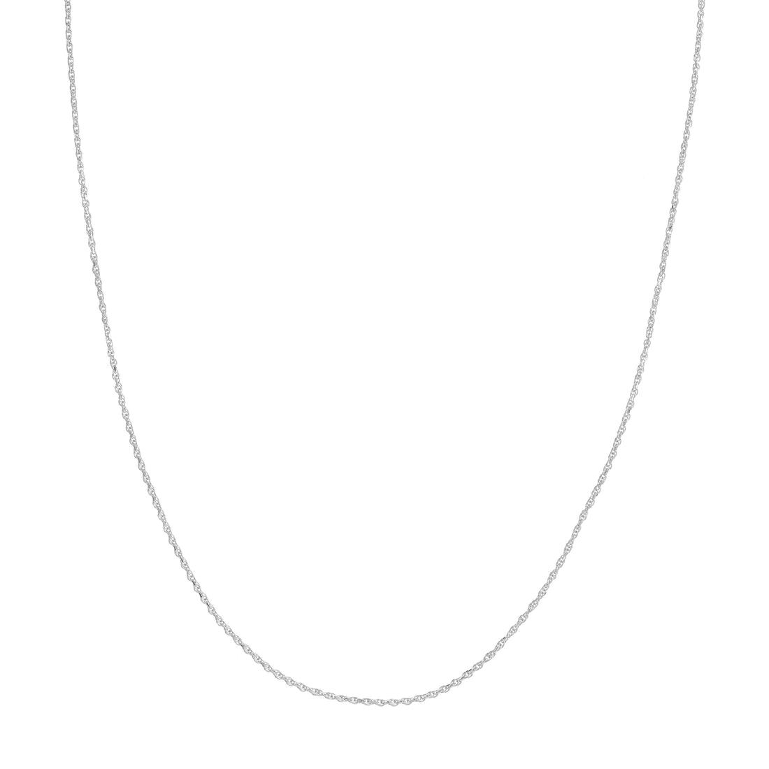 16" 1.05MM DOUBLE DIAMOND-CUT ROPE CHAIN NECKLACE | 10K WHITE GOLD | MZ000638-10B - Brownlee Jewelers