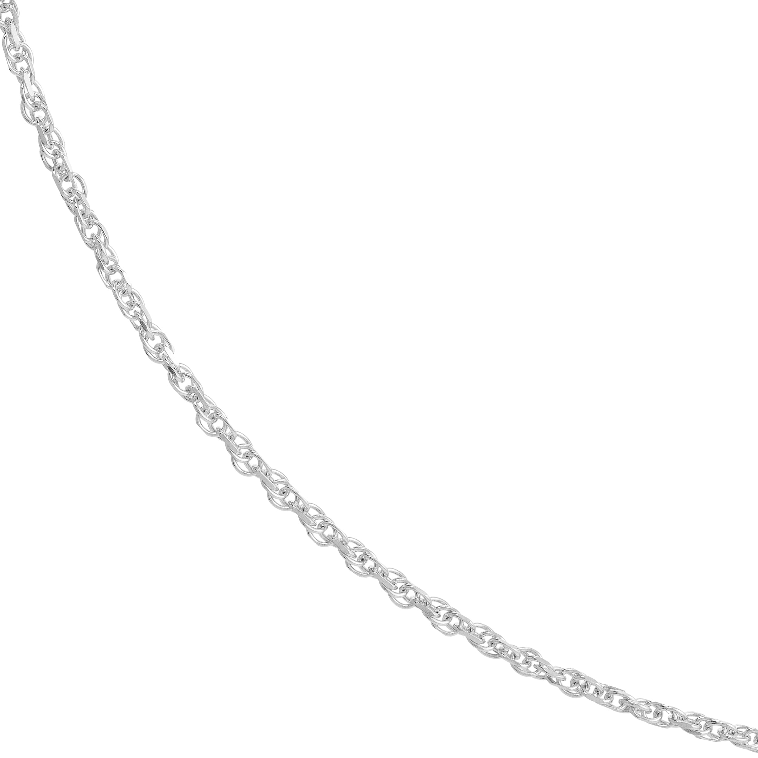 16" 1.05MM DOUBLE DIAMOND-CUT ROPE CHAIN NECKLACE | 10K WHITE GOLD | MZ000638-10B - Brownlee Jewelers