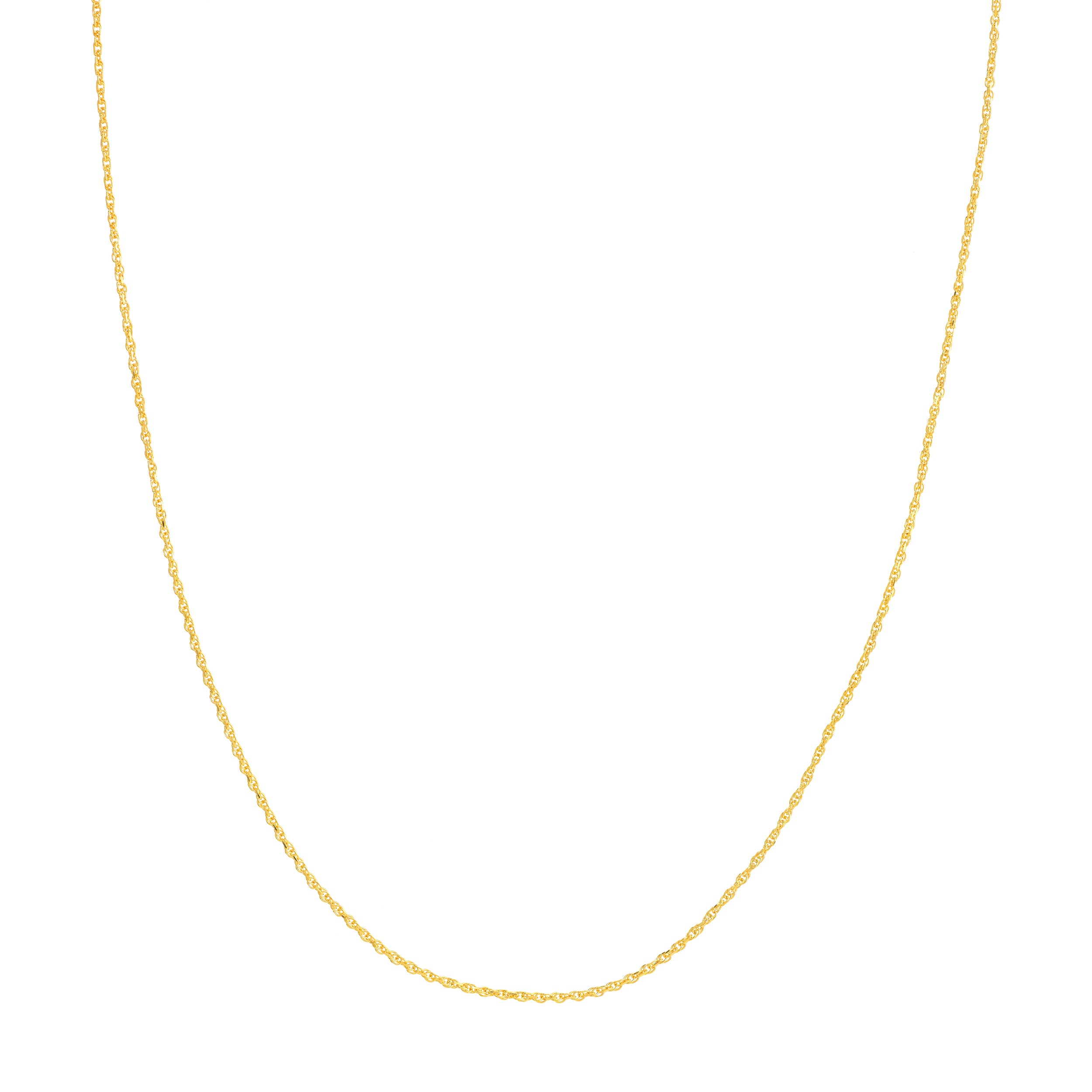 18" 1.05MM DOUBLE DIAMOND-CUT ROPE CHAIN NECKLACE | 10K YELLOW GOLD | MZ000638-10Y - Brownlee Jewelers