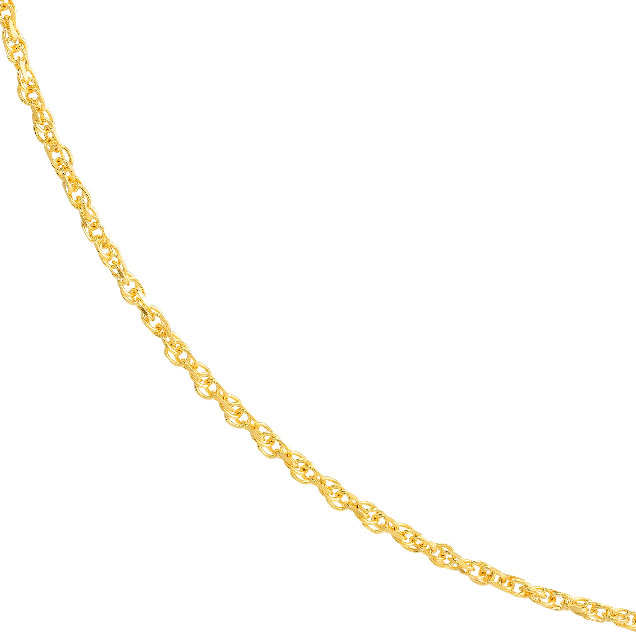 18" 1.05MM DOUBLE DIAMOND-CUT ROPE CHAIN NECKLACE | 10K YELLOW GOLD | MZ000638-10Y - Brownlee Jewelers