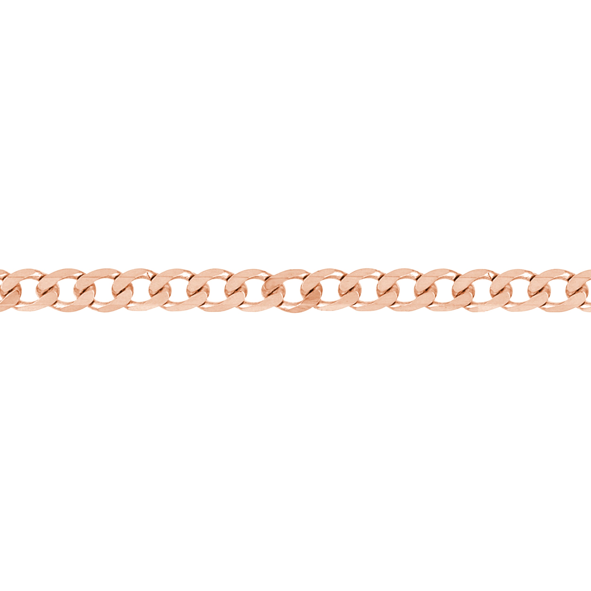 7.25" 2.7MM DIAMOND-CUT CURB CHAIN BRACELET | 14K ROSE GOLD | MZ001394-14K - Brownlee Jewelers