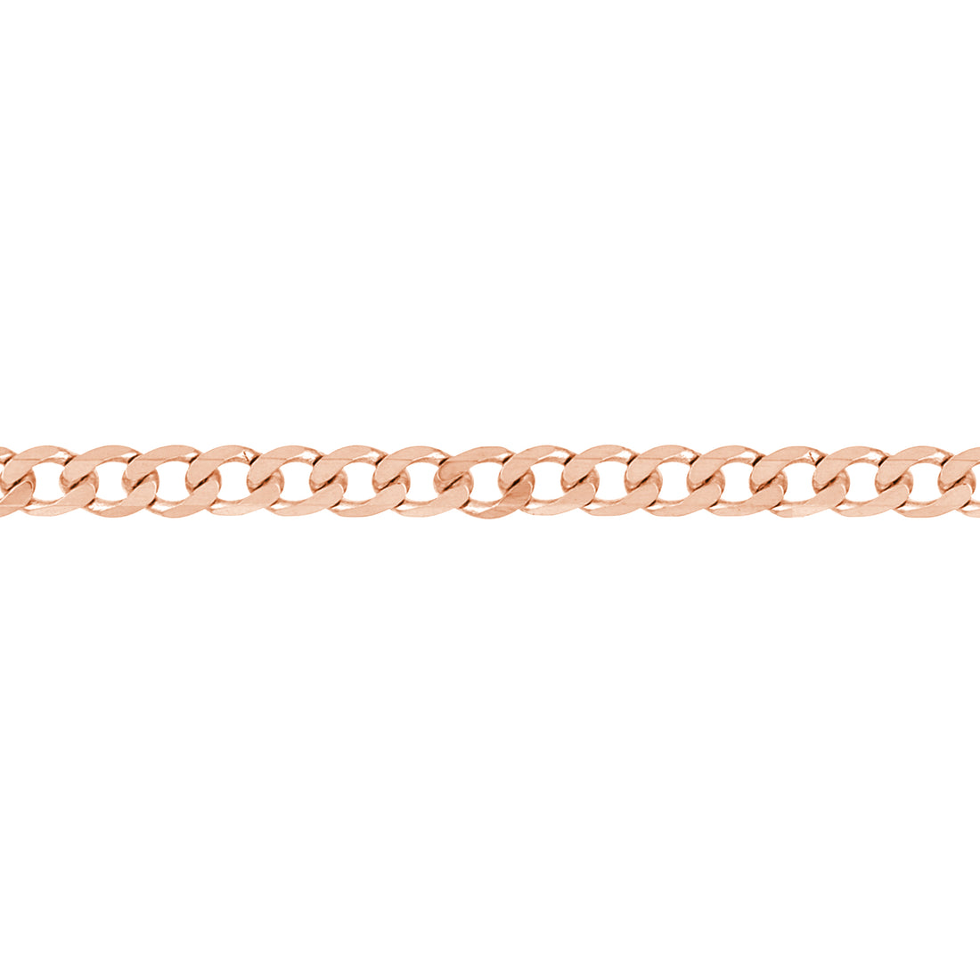 7.25" 2.7MM DIAMOND-CUT CURB CHAIN BRACELET | 14K ROSE GOLD | MZ001394-14K - Brownlee Jewelers