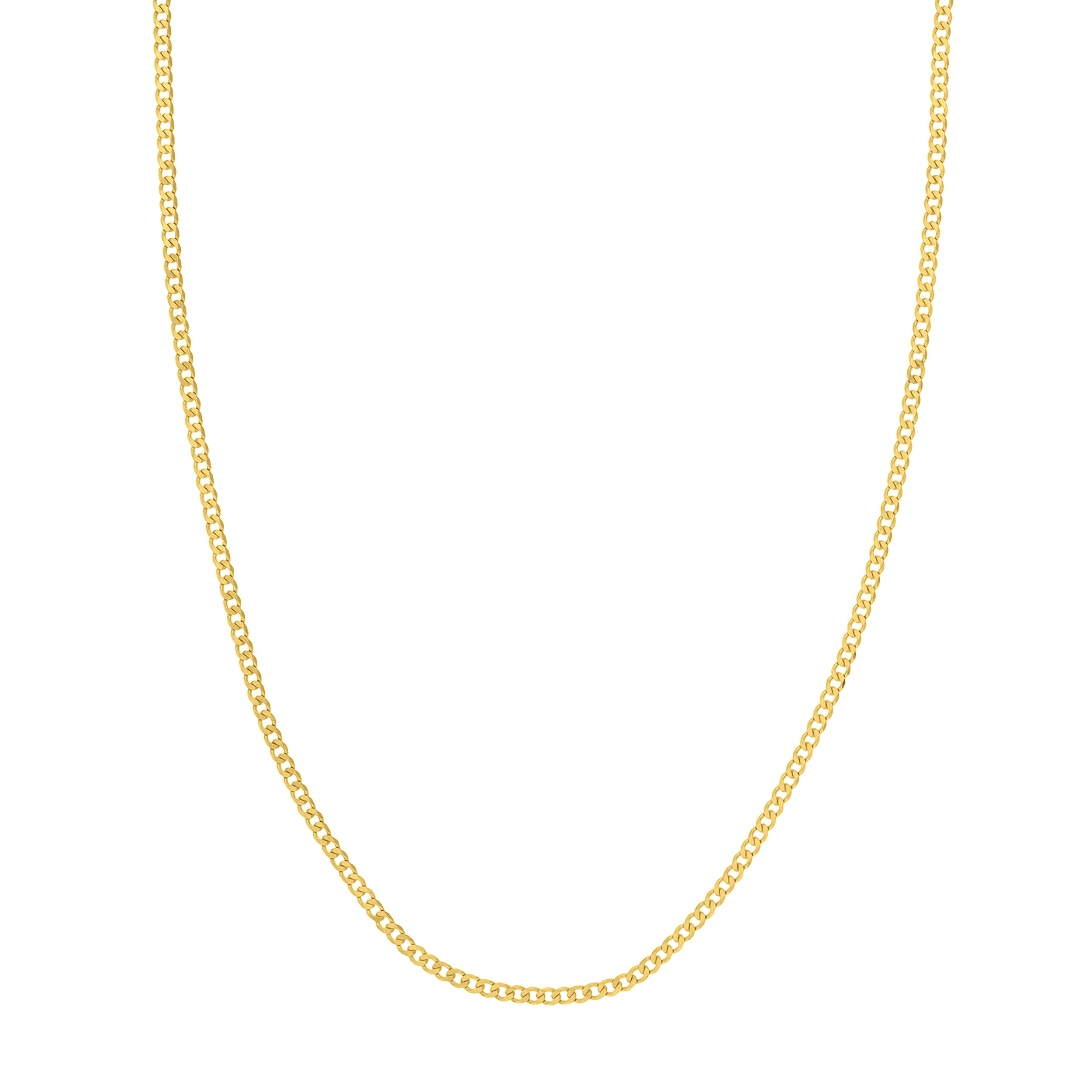 18" 2.7MM OPEN DIAMOND-CUT CURB CHAIN NECKLACE | 14K YELLOW GOLD | MZ001394-14Y - Brownlee Jewelers
