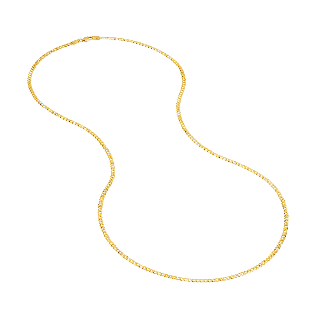 18" 2.7MM OPEN DIAMOND-CUT CURB CHAIN NECKLACE | 14K YELLOW GOLD | MZ001394-14Y - Brownlee Jewelers
