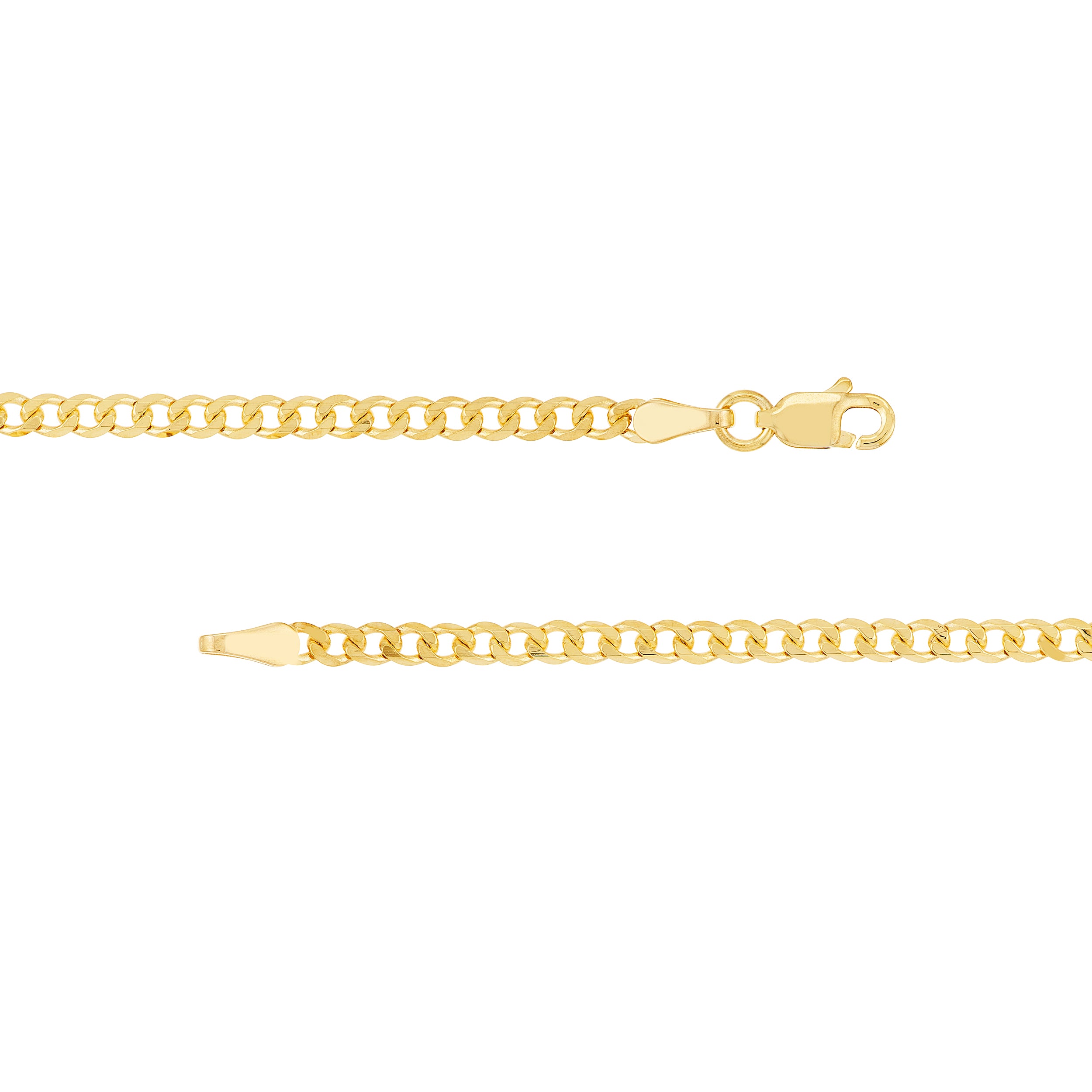 18" 2.7MM OPEN DIAMOND-CUT CURB CHAIN NECKLACE | 14K YELLOW GOLD | MZ001394-14Y - Brownlee Jewelers