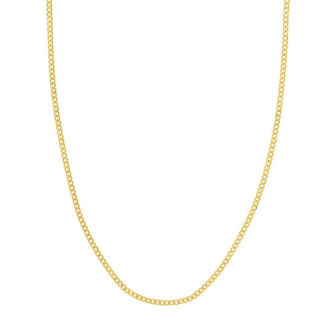 7.25" 2.7MM DIAMOND-CUT CURB CHAIN BRACELET | 14K YELLOW GOLD | MZ001394-14Y - Brownlee Jewelers
