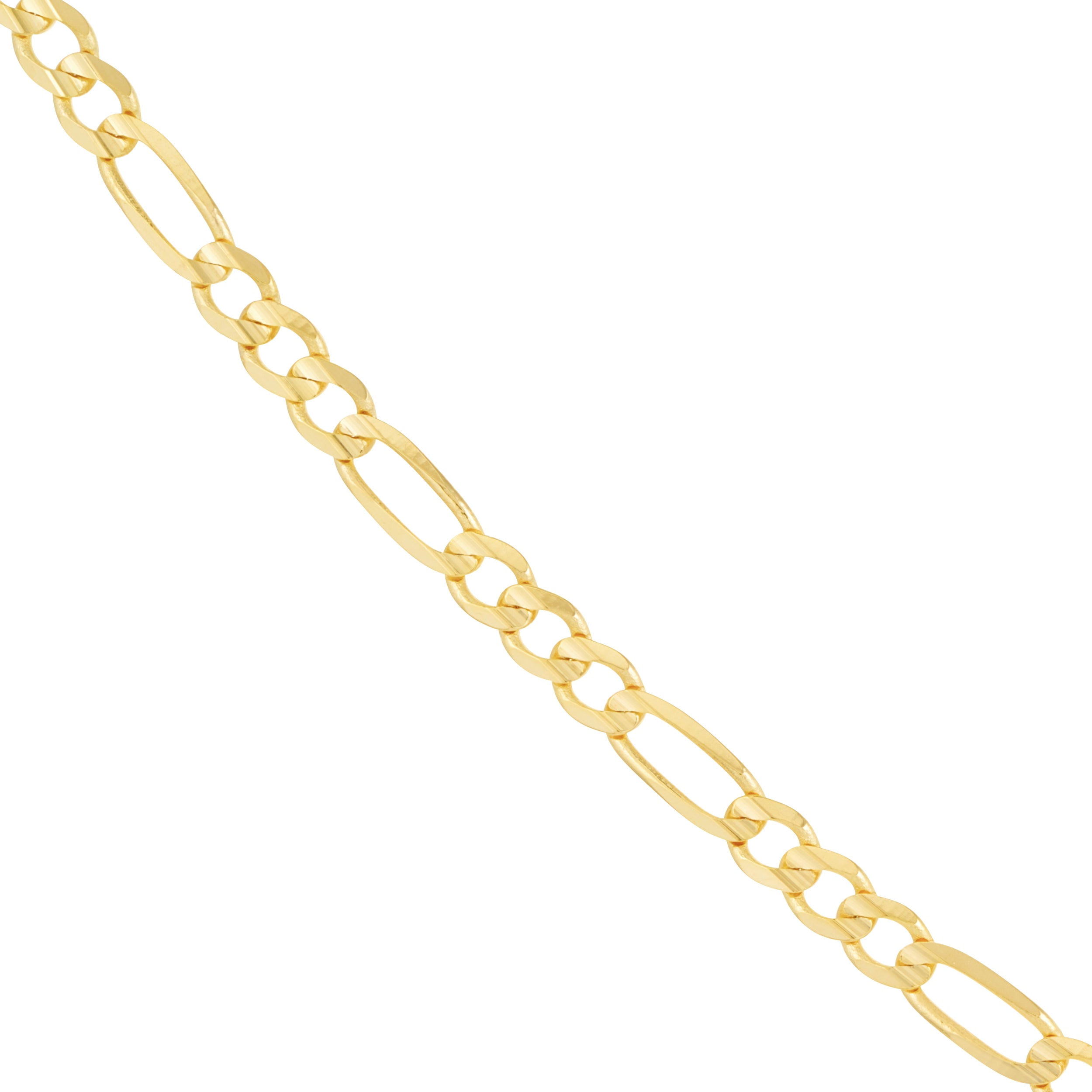 22" 3.9MM CONCAVE FIGARO CHAIN NECKLACE | 10K YELLOW GOLD | MZ001529-10Y - Brownlee Jewelers