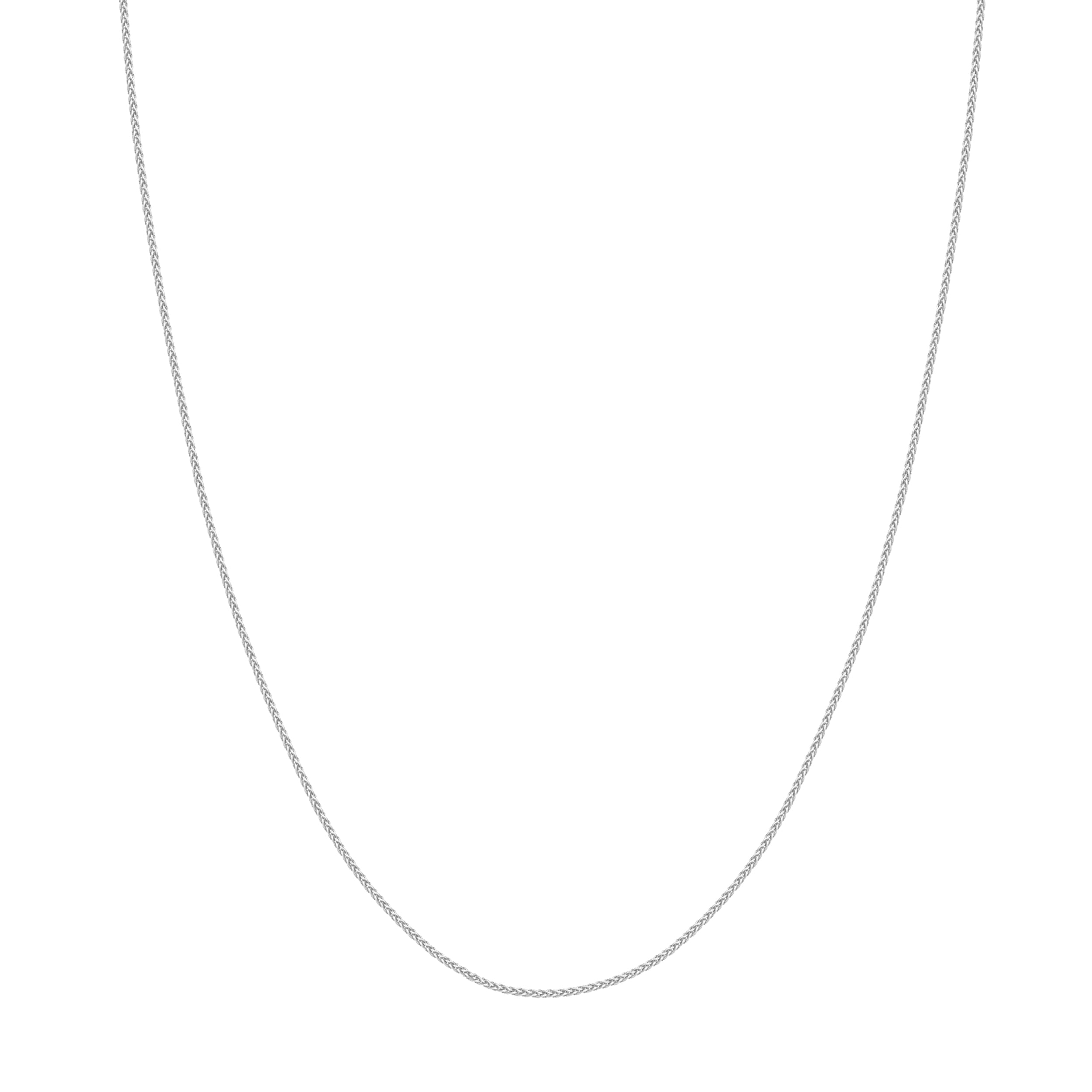 20" 1.05MM ROUND WHEAT CHAIN NECKLACE | 10K WHITE GOLD | MZ002044-10B - Brownlee Jewelers