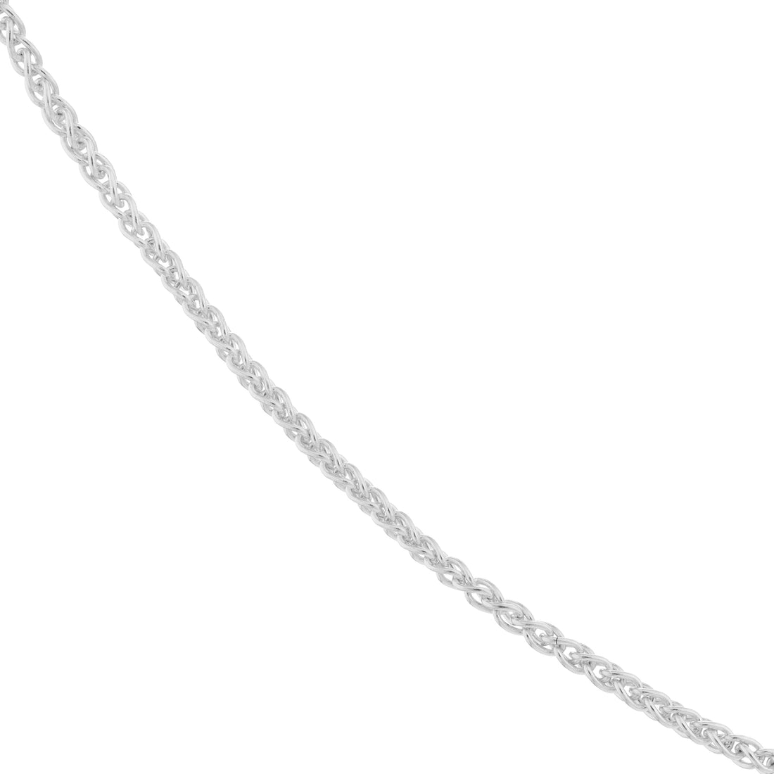 20" 1.05MM ROUND WHEAT CHAIN NECKLACE | 10K WHITE GOLD | MZ002044-10B - Brownlee Jewelers
