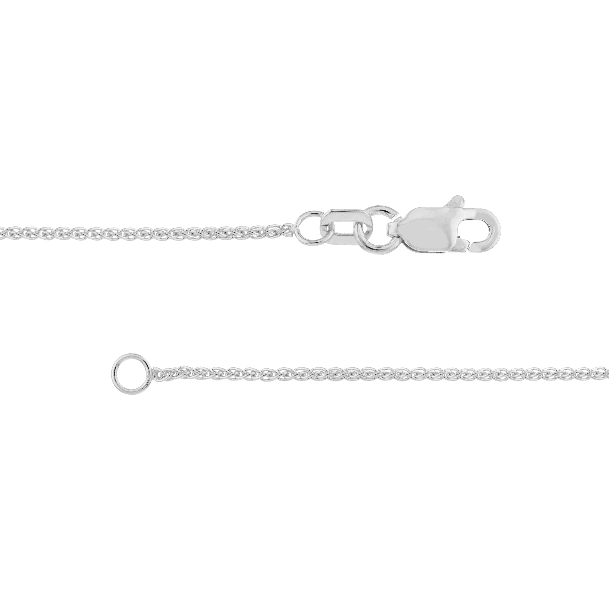 20" 1.05MM ROUND WHEAT CHAIN NECKLACE | 10K WHITE GOLD | MZ002044-10B - Brownlee Jewelers