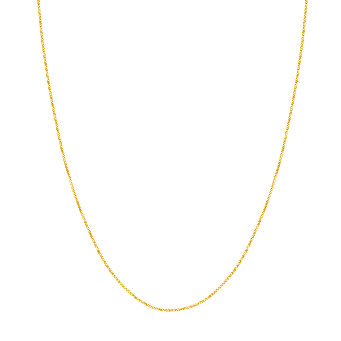 16" 1.05MM ROUND WHEAT CHAIN NECKLACE | 10K YELLOW GOLD | MZ002044-10Y - Brownlee Jewelers