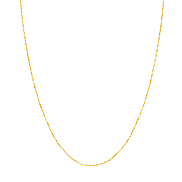 16" 1.05MM ROUND WHEAT CHAIN NECKLACE | 10K YELLOW GOLD | MZ002044-10Y - Brownlee Jewelers