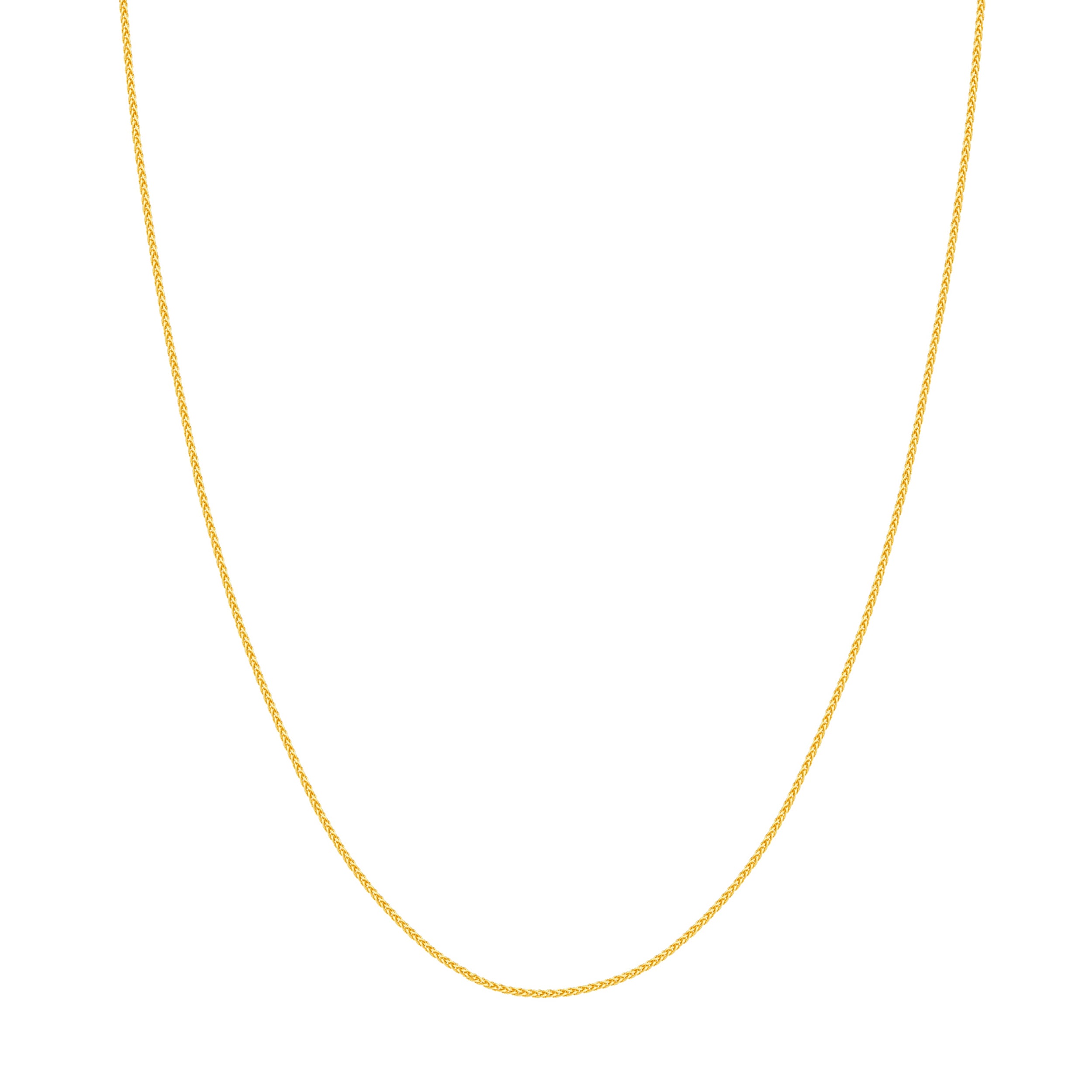 18" 1.05MM ROUND WHEAT CHAIN NECKLACE | 10K YELLOW GOLD | MZ002044-10Y - Brownlee Jewelers