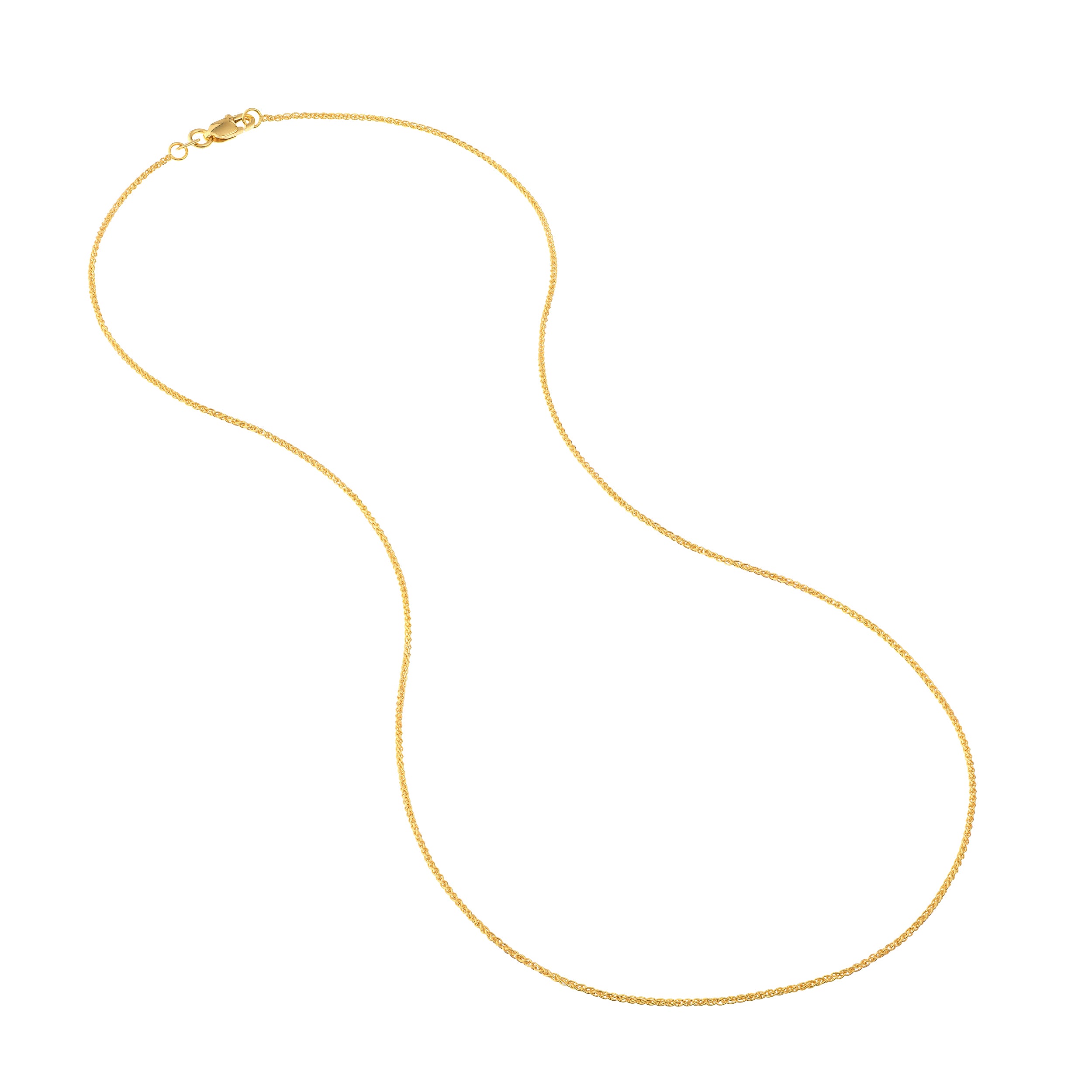 16" 1.05MM ROUND WHEAT CHAIN NECKLACE | 10K YELLOW GOLD | MZ002044-10Y - Brownlee Jewelers
