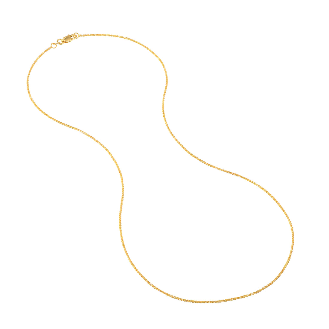 20" 1.05MM ROUND WHEAT CHAIN NECKLACE | 10K YELLOW GOLD | MZ002044-10Y - Brownlee Jewelers