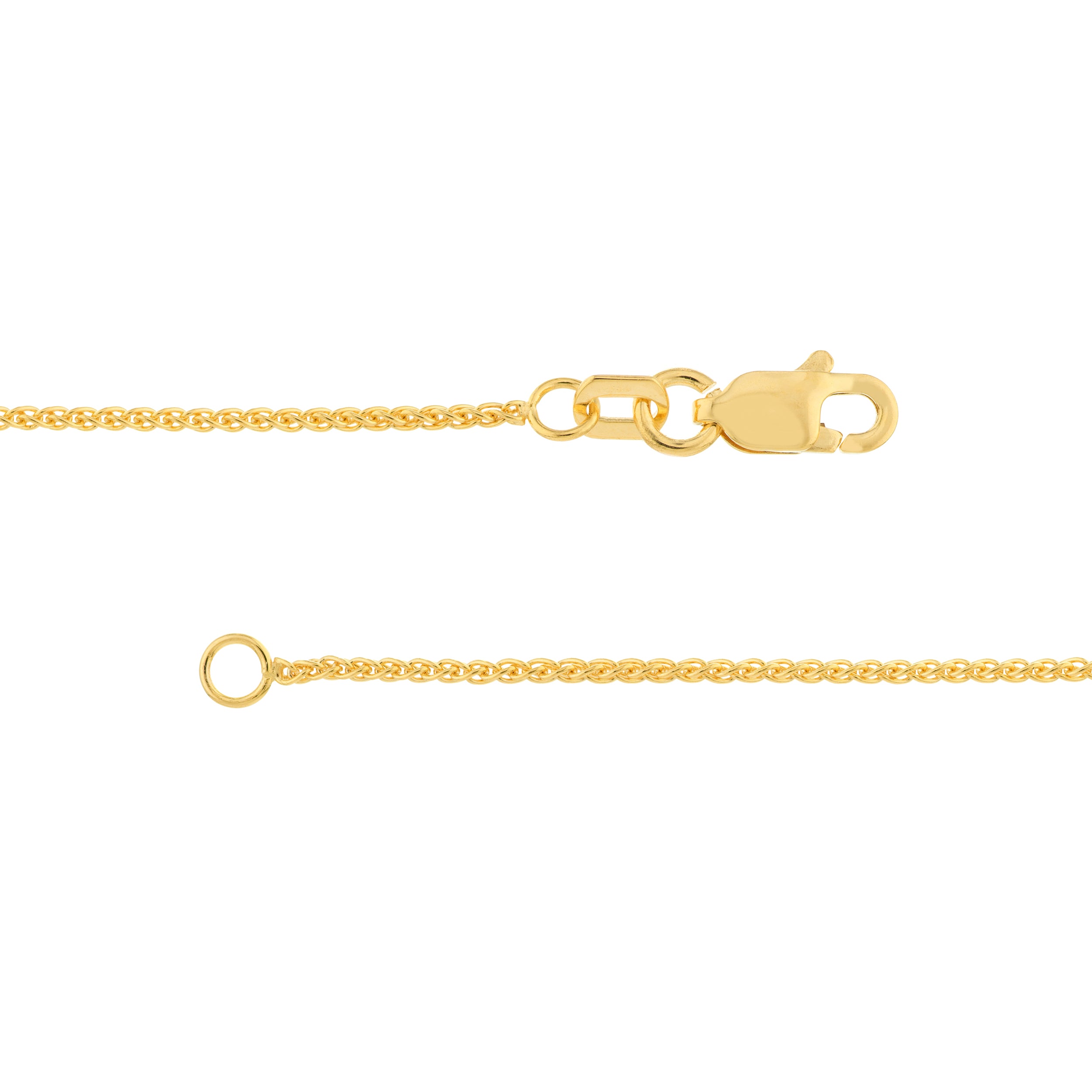 18" 1.05MM ROUND WHEAT CHAIN NECKLACE | 10K YELLOW GOLD | MZ002044-10Y - Brownlee Jewelers