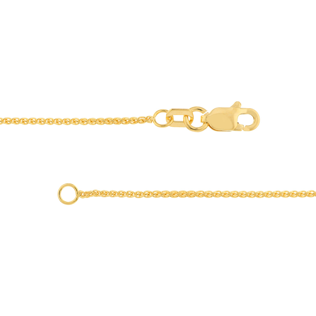 18" 1.05MM ROUND WHEAT CHAIN NECKLACE | 10K YELLOW GOLD | MZ002044-10Y - Brownlee Jewelers