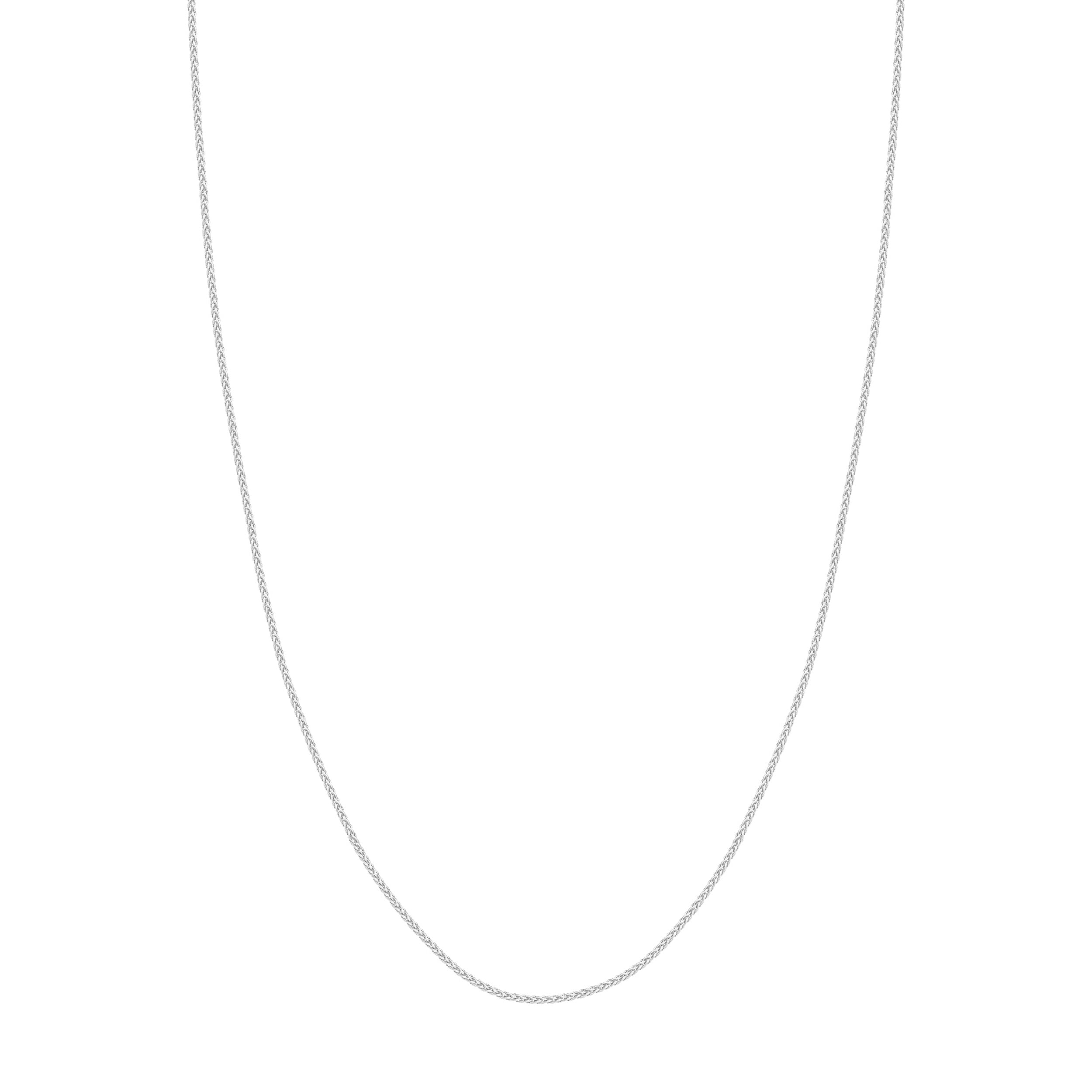 16" 1.65MM ROUND WHEAT CHAIN NECKLACE | 10K WHITE GOLD | MZ002052-10B - Brownlee Jewelers