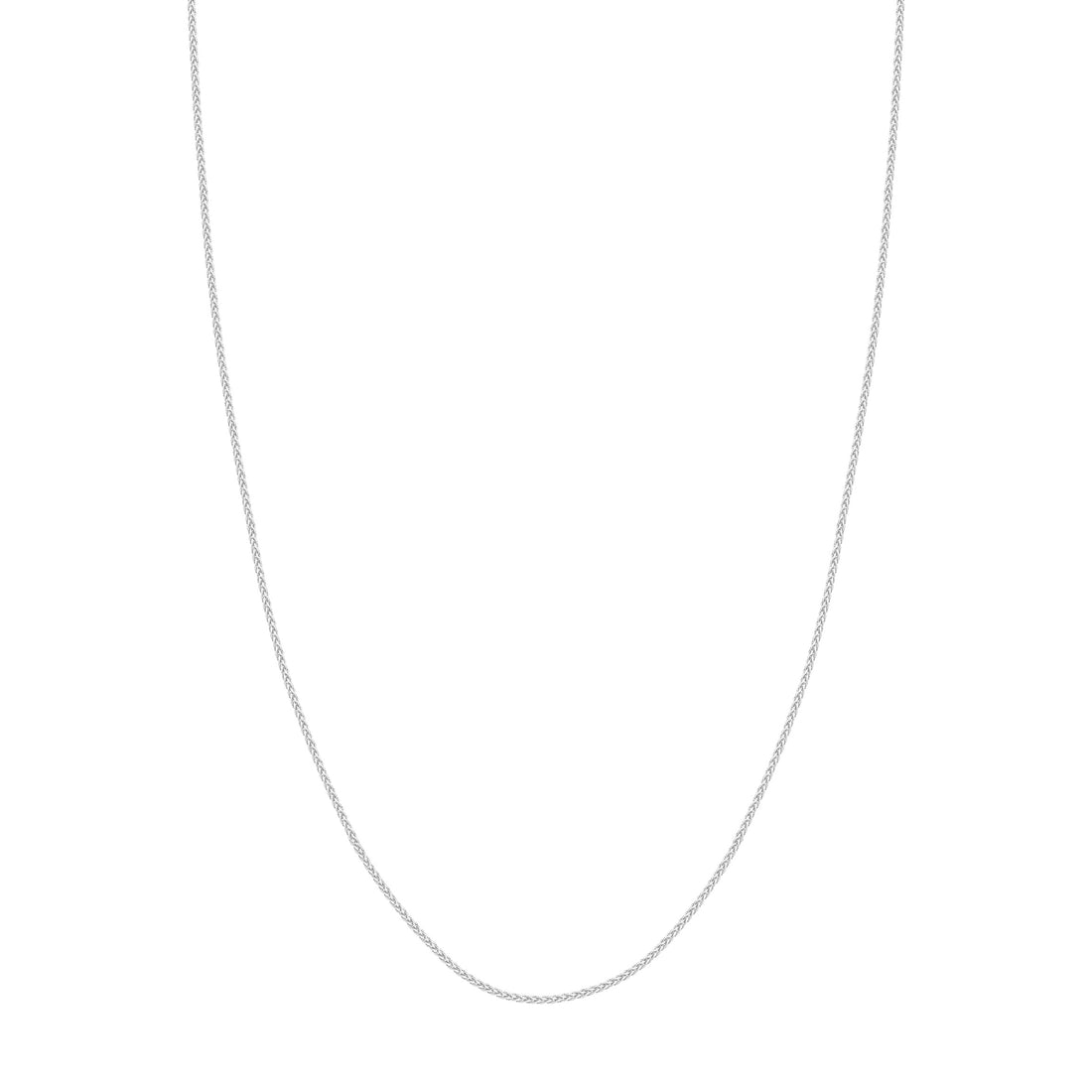 16" 1.65MM ROUND WHEAT CHAIN NECKLACE | 10K WHITE GOLD | MZ002052-10B - Brownlee Jewelers