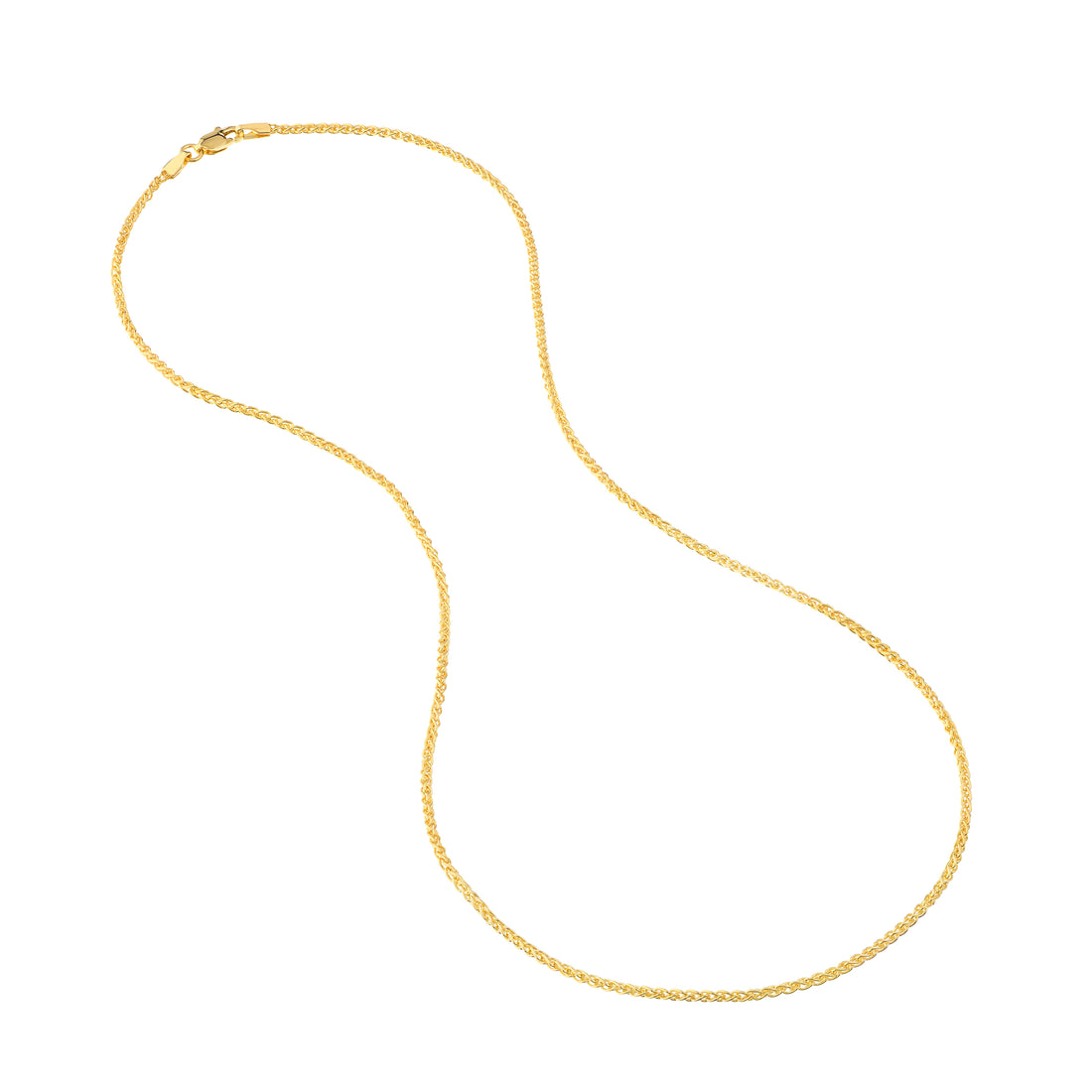 16" 1.65MM ROUND WHEAT CHAIN NECKLACE | 10K YELLOW GOLD | MZ002052-10Y - Brownlee Jewelers