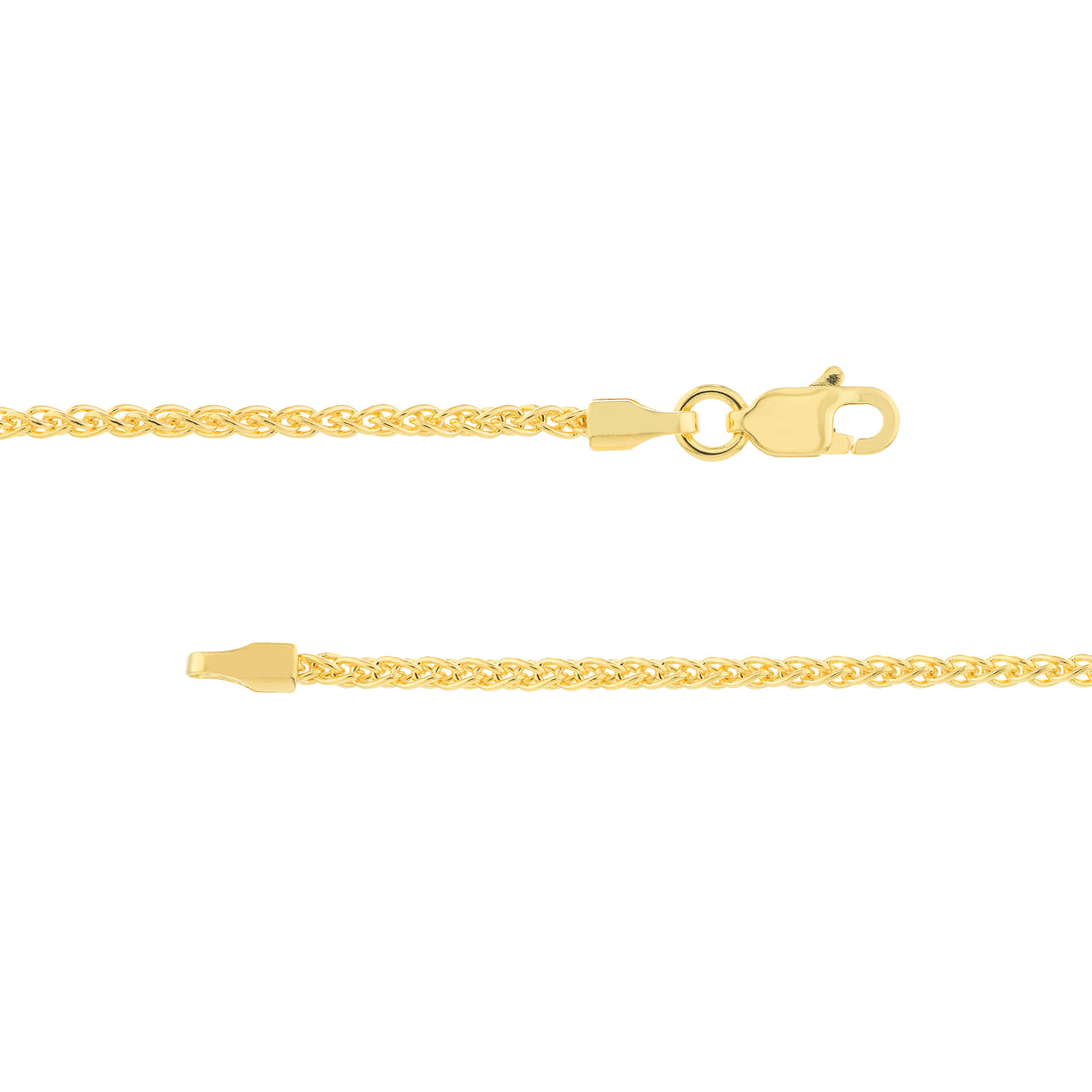 16" 1.65MM ROUND WHEAT CHAIN NECKLACE | 10K YELLOW GOLD | MZ002052-10Y - Brownlee Jewelers