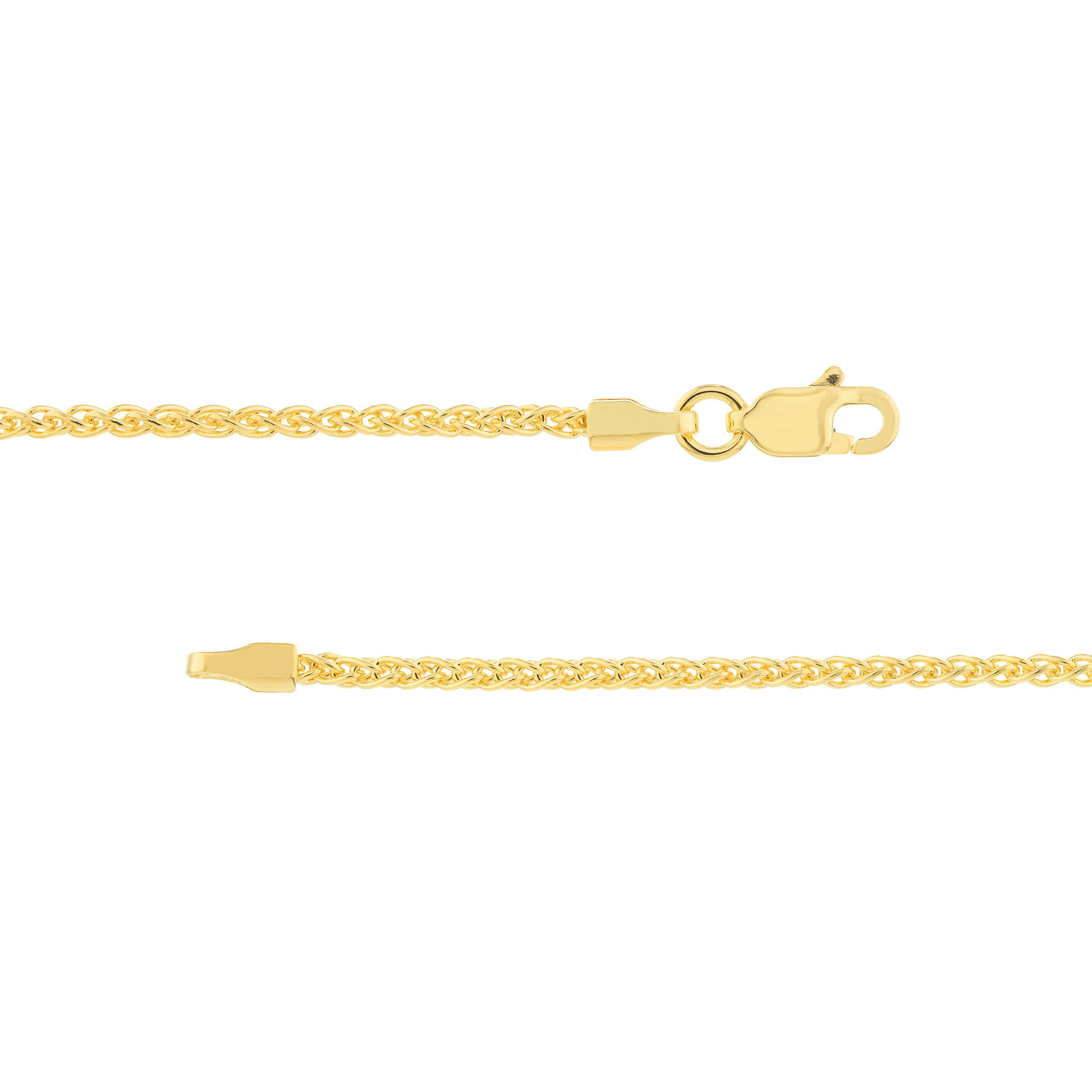 20" 1.65MM ROUND WHEAT CHAIN NECKLACE | 10K YELLOW GOLD | MZ002052-10Y - Brownlee Jewelers