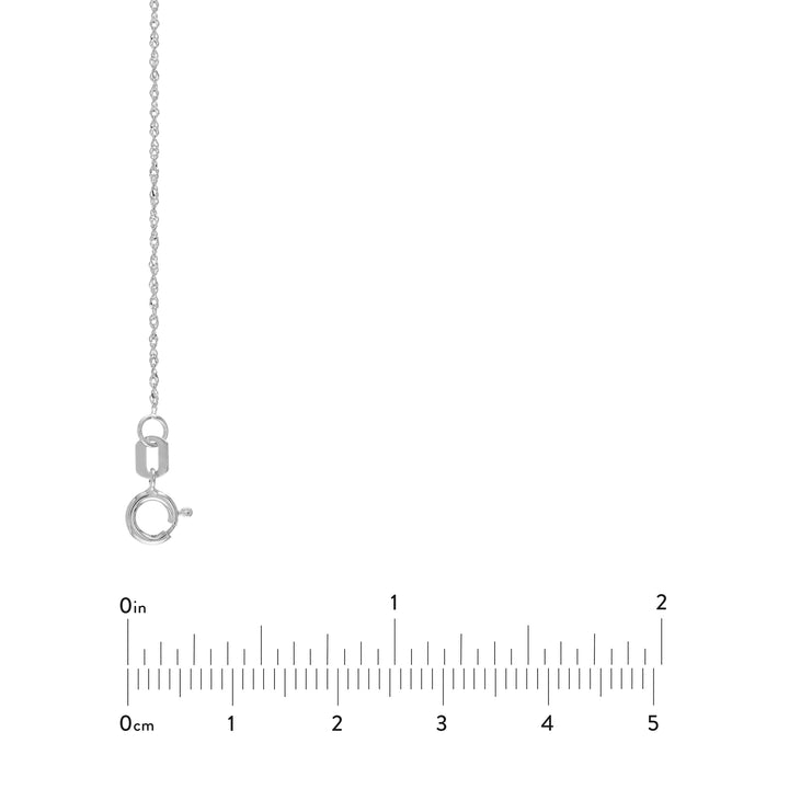 20" 0.9MM SPARKLE SINGAPORE CHAIN NECKLACE | 14K WHITE GOLD | MZ002238-14B - Brownlee Jewelers