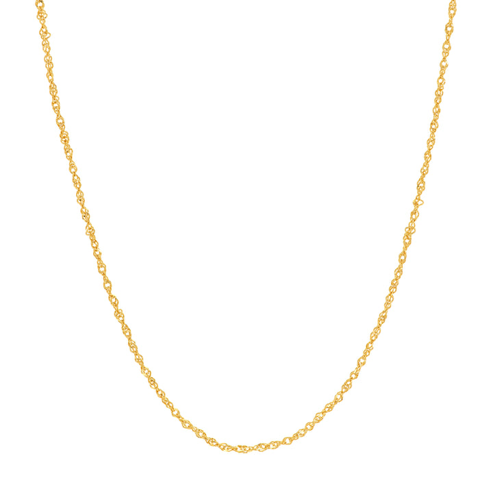18" 0.9MM SPARKLE SINGAPORE CHAIN NECKLACE | 14K YELLOW GOLD | MZ002238-14Y - Brownlee Jewelers