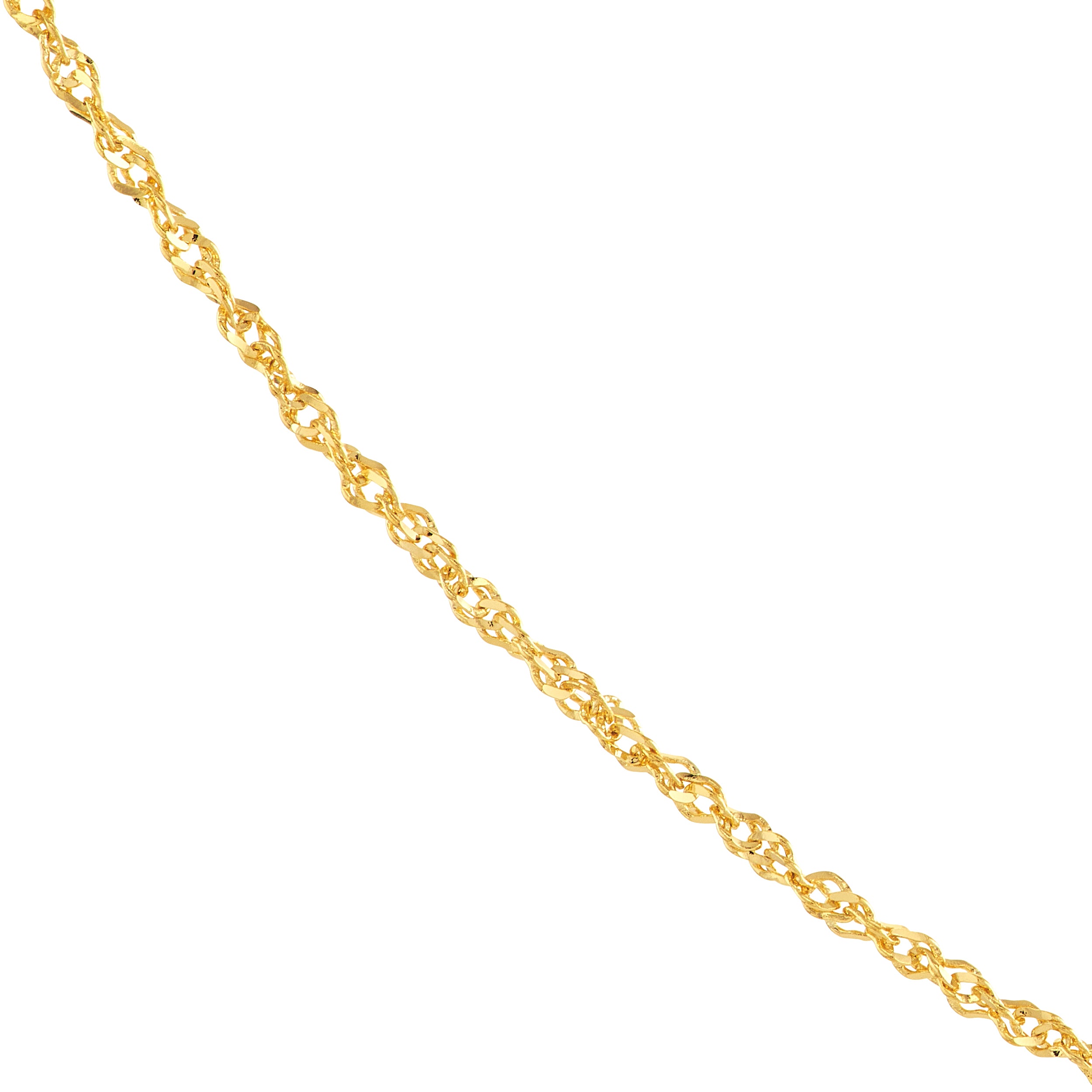 20" 0.9MM SPARKLE SINGAPORE CHAIN NECKLACE | 14K YELLOW GOLD | MZ002238-14Y - Brownlee Jewelers
