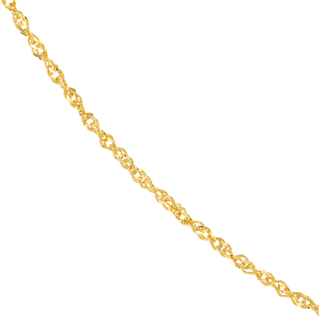 20" 0.9MM SPARKLE SINGAPORE CHAIN NECKLACE | 14K YELLOW GOLD | MZ002238-14Y - Brownlee Jewelers