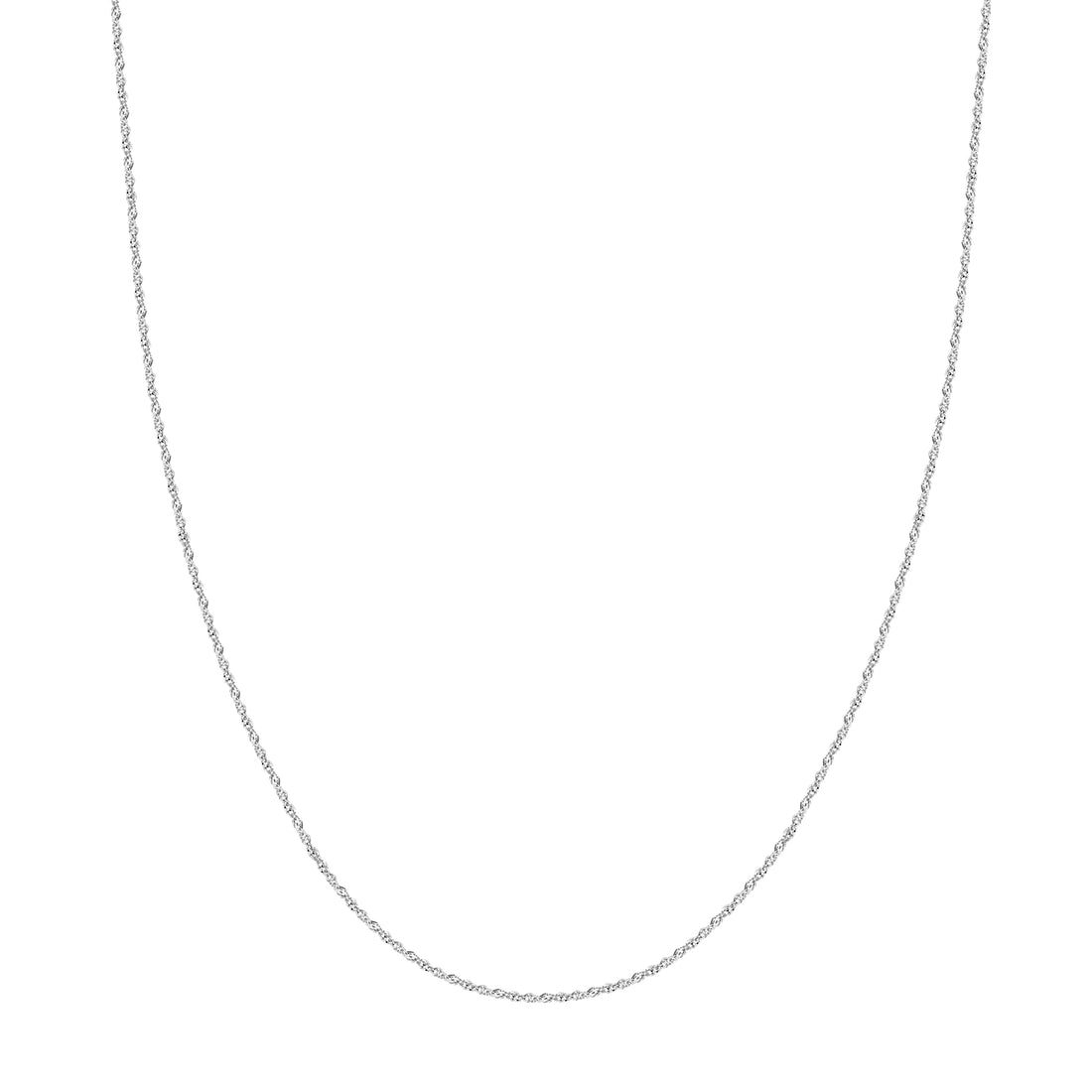 20" 1.37MM SPARKLE SINGAPORE CHAIN NECKLACE | 14K WHITE GOLD | MZ002242-14B - Brownlee Jewelers