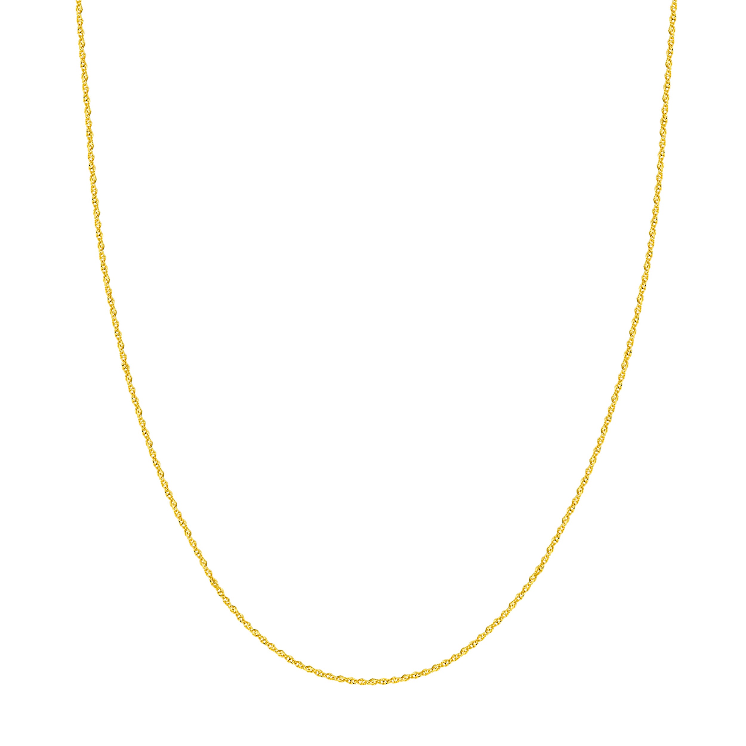 20" 1.37MM SPARKLE SINGAPORE CHAIN NECKLACE | 14K YELLOW GOLD | MZ002242-14Y - Brownlee Jewelers