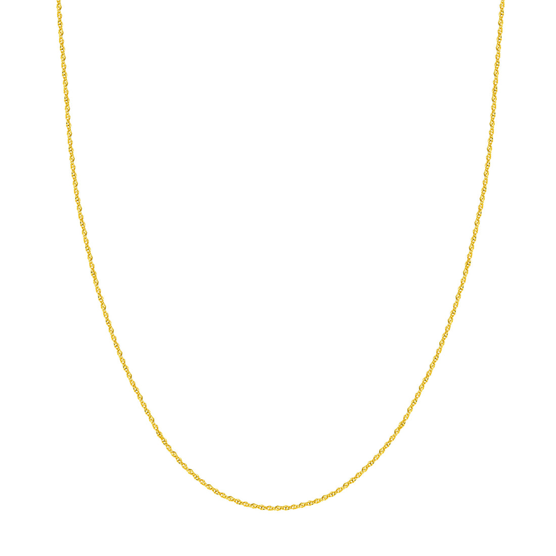 20" 1.37MM SPARKLE SINGAPORE CHAIN NECKLACE | 14K YELLOW GOLD | MZ002242-14Y - Brownlee Jewelers