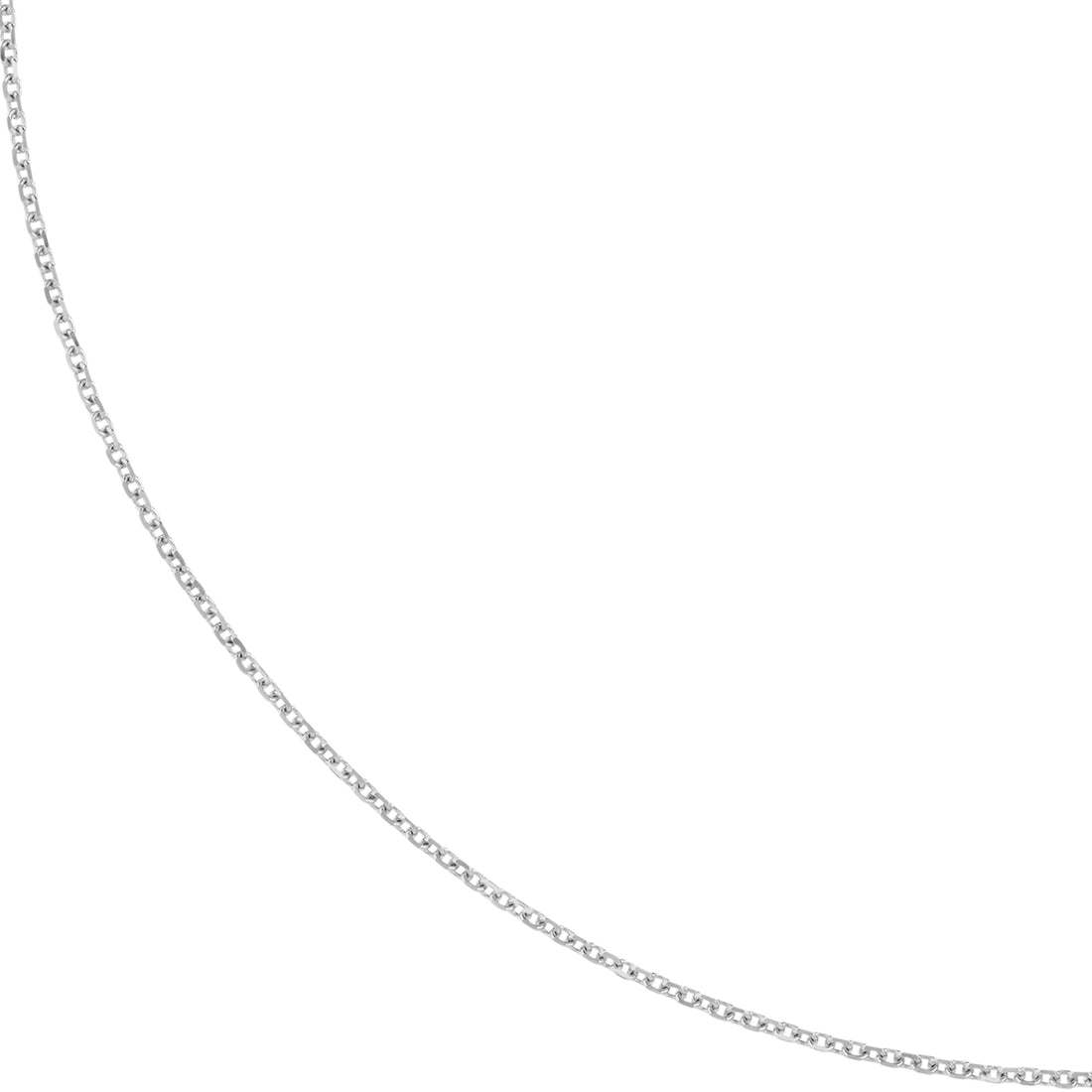 18" 1.05MM DIAMOND-CUT CABLE CHAIN NECKLACE | 10K WHITE GOLD | MZ002328-10B - Brownlee Jewelers