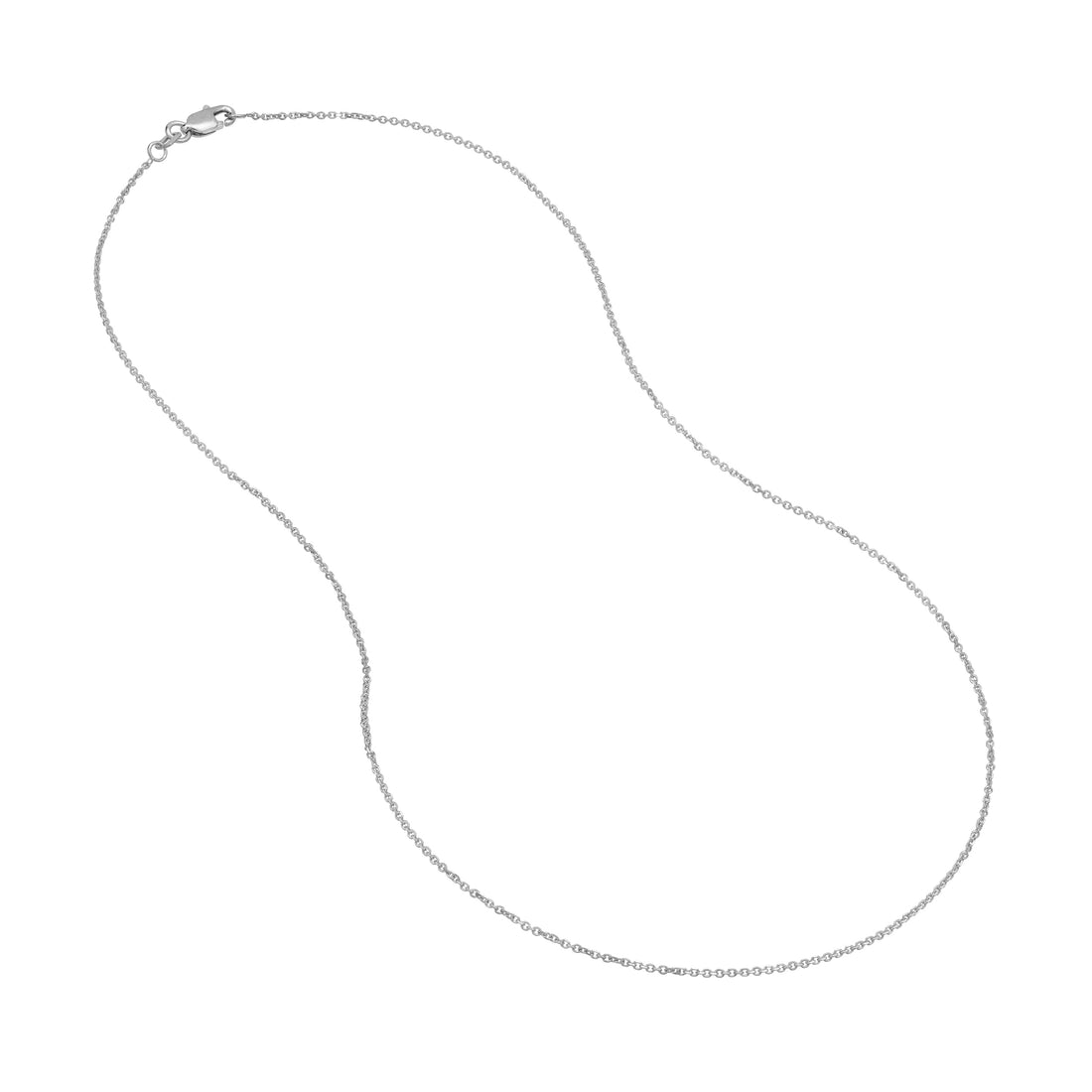 18" 1.05MM DIAMOND-CUT CABLE CHAIN NECKLACE | 10K WHITE GOLD | MZ002328-10B - Brownlee Jewelers
