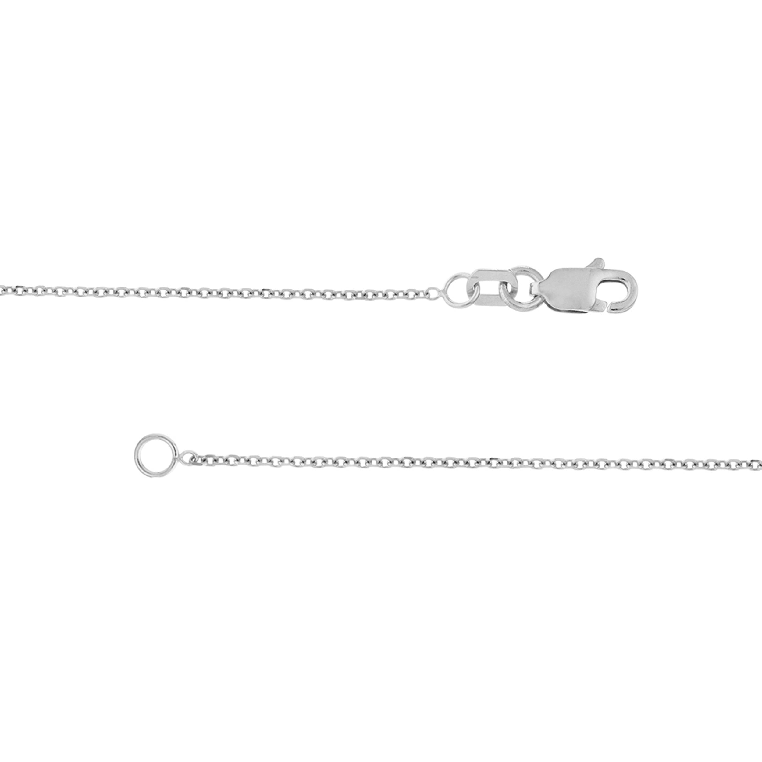 20" 1.05MM DIAMOND-CUT CABLE CHAIN NECKLACE | 10K WHITE GOLD | MZ002328-10B - Brownlee Jewelers